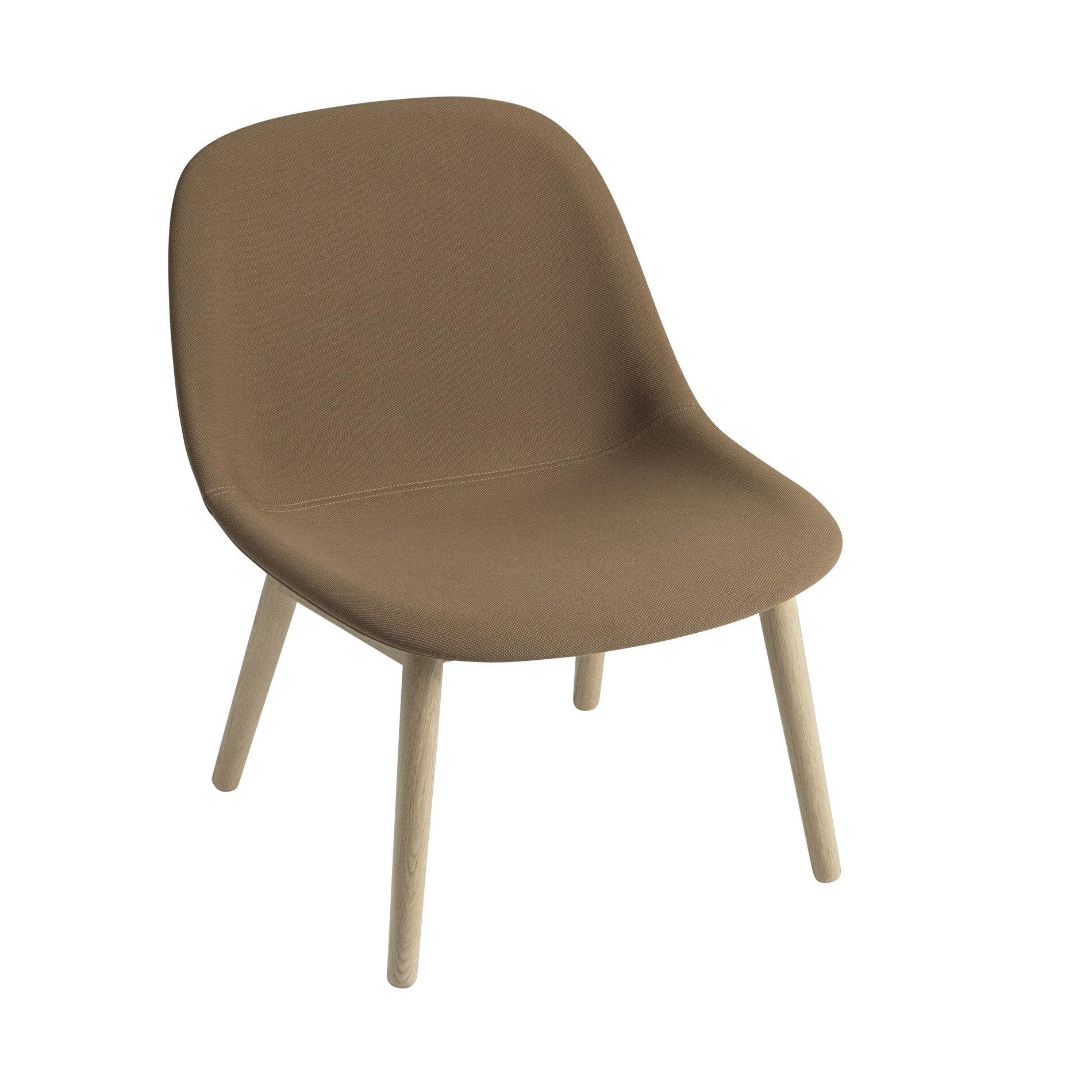 Fiber Lounge Chair Upholstered Wood Base