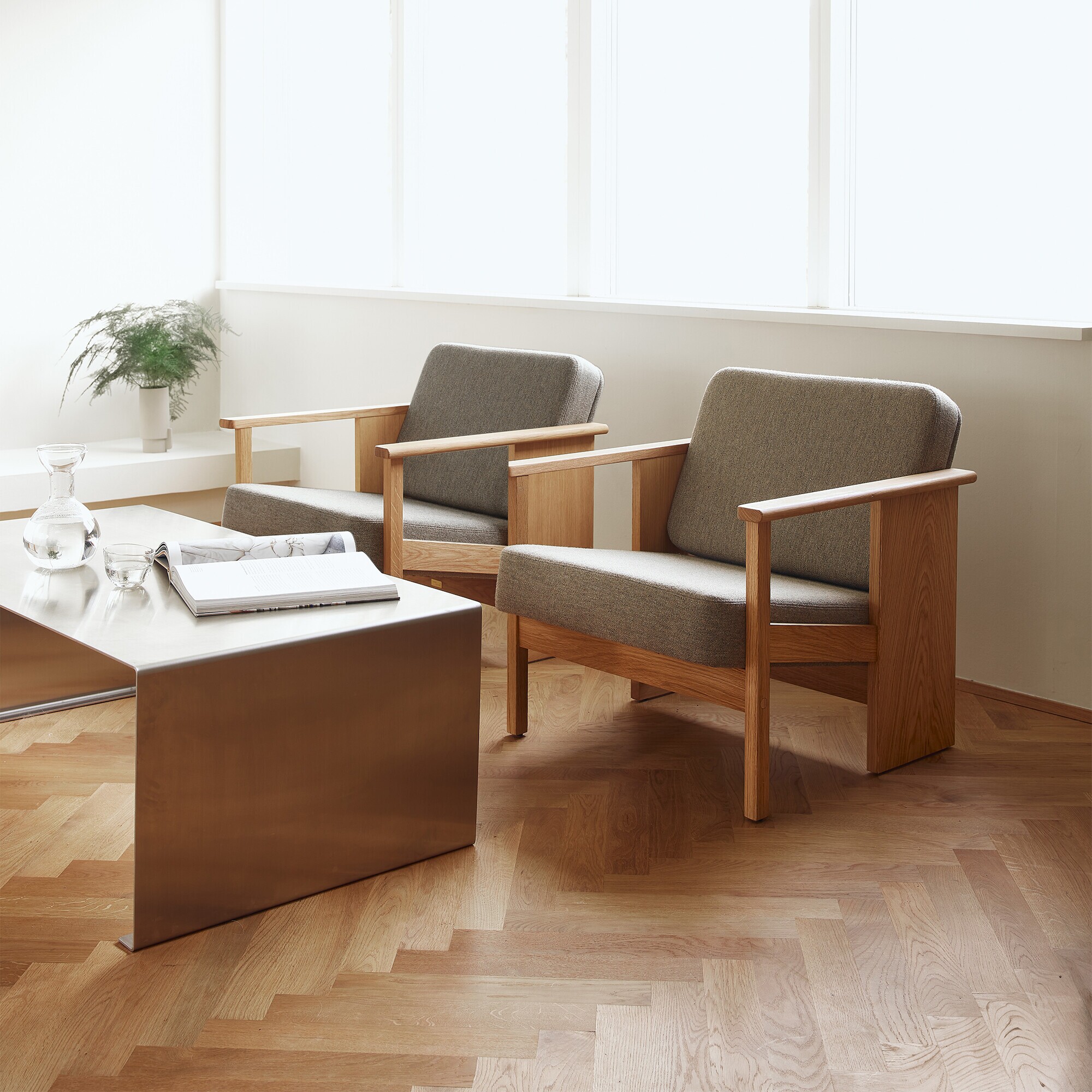 Block Lounge Chair Oak Oiled