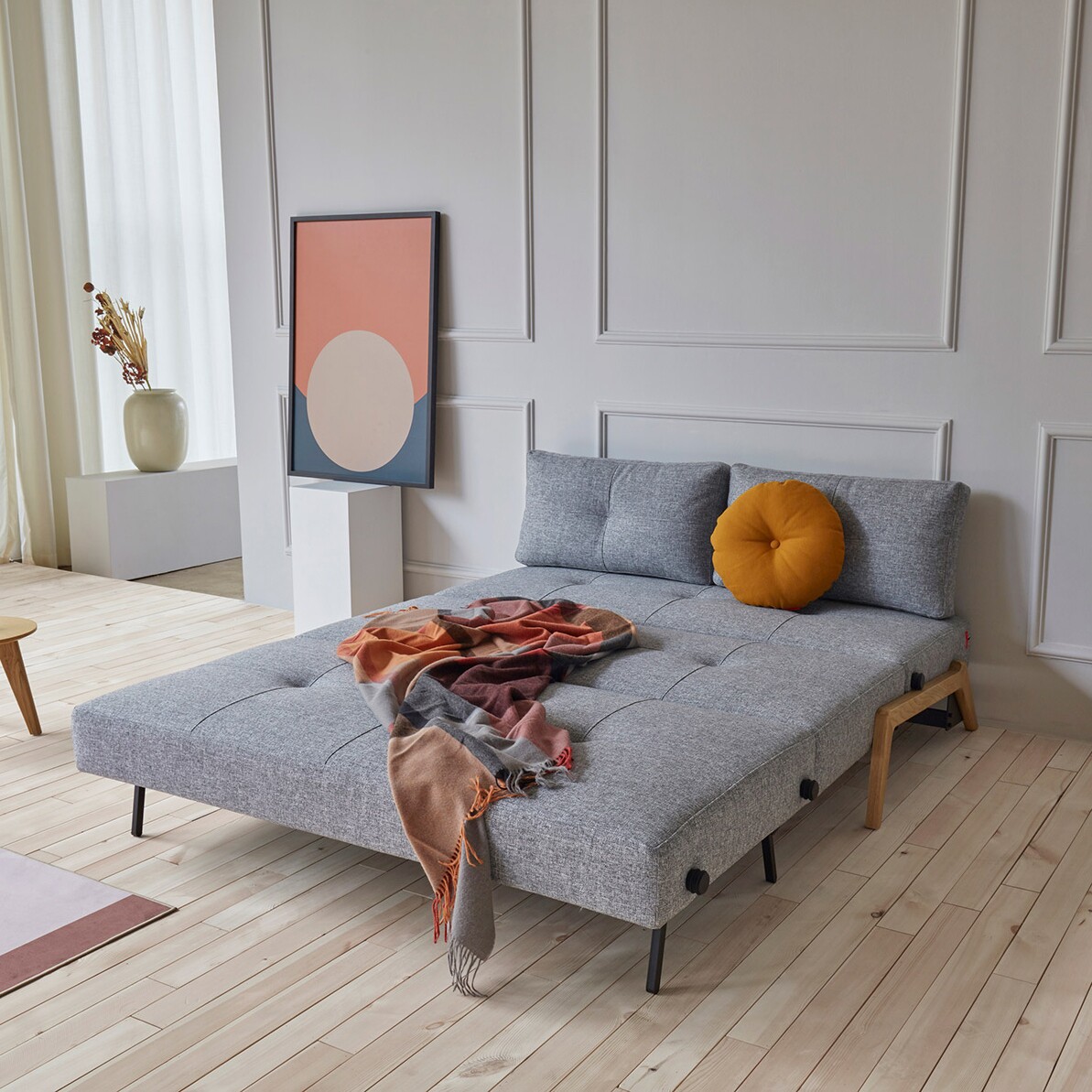 Cubed 160 Sofa Bed Oak 168x98cm