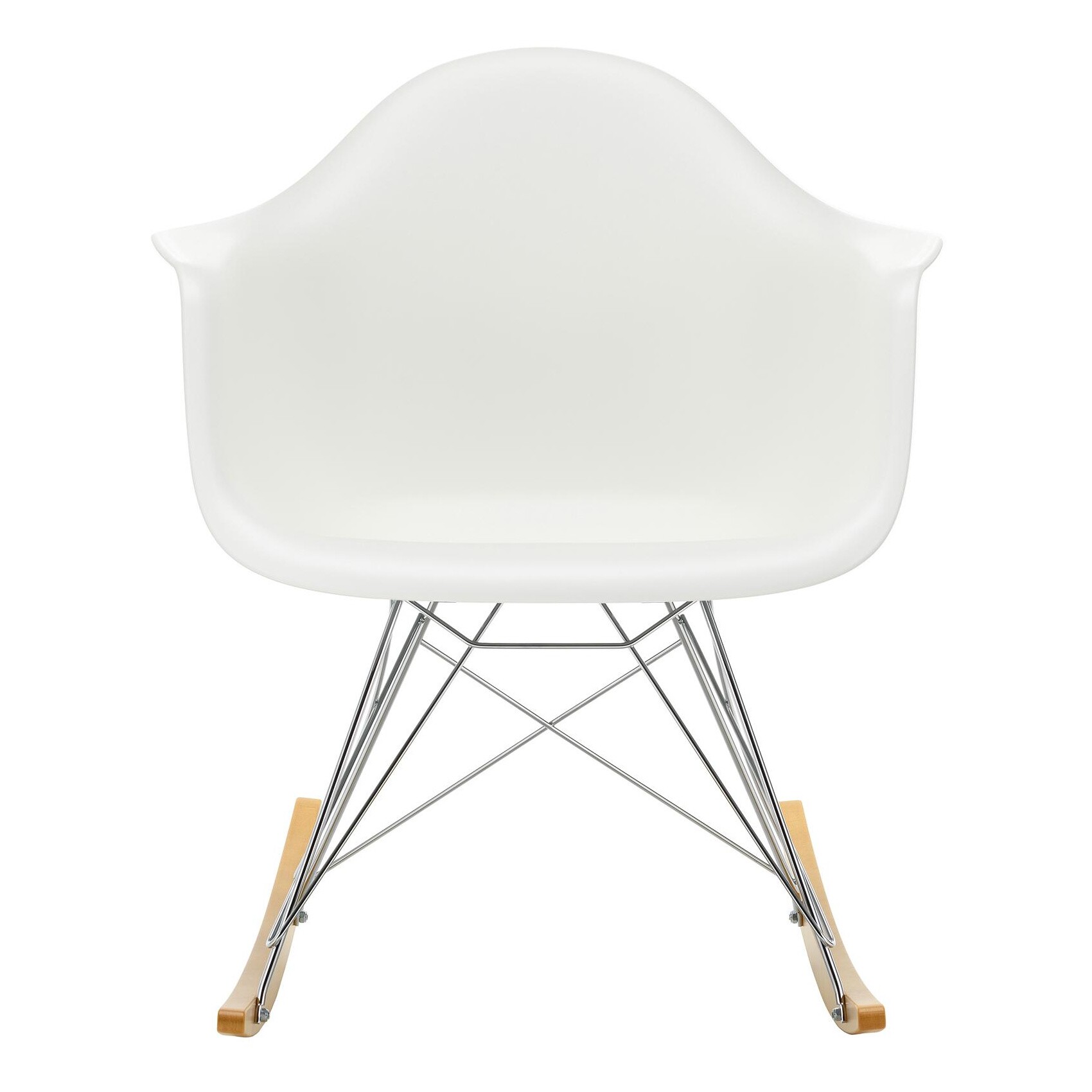 Eames Plastic Armchair RAR Rocking Chair Chromed