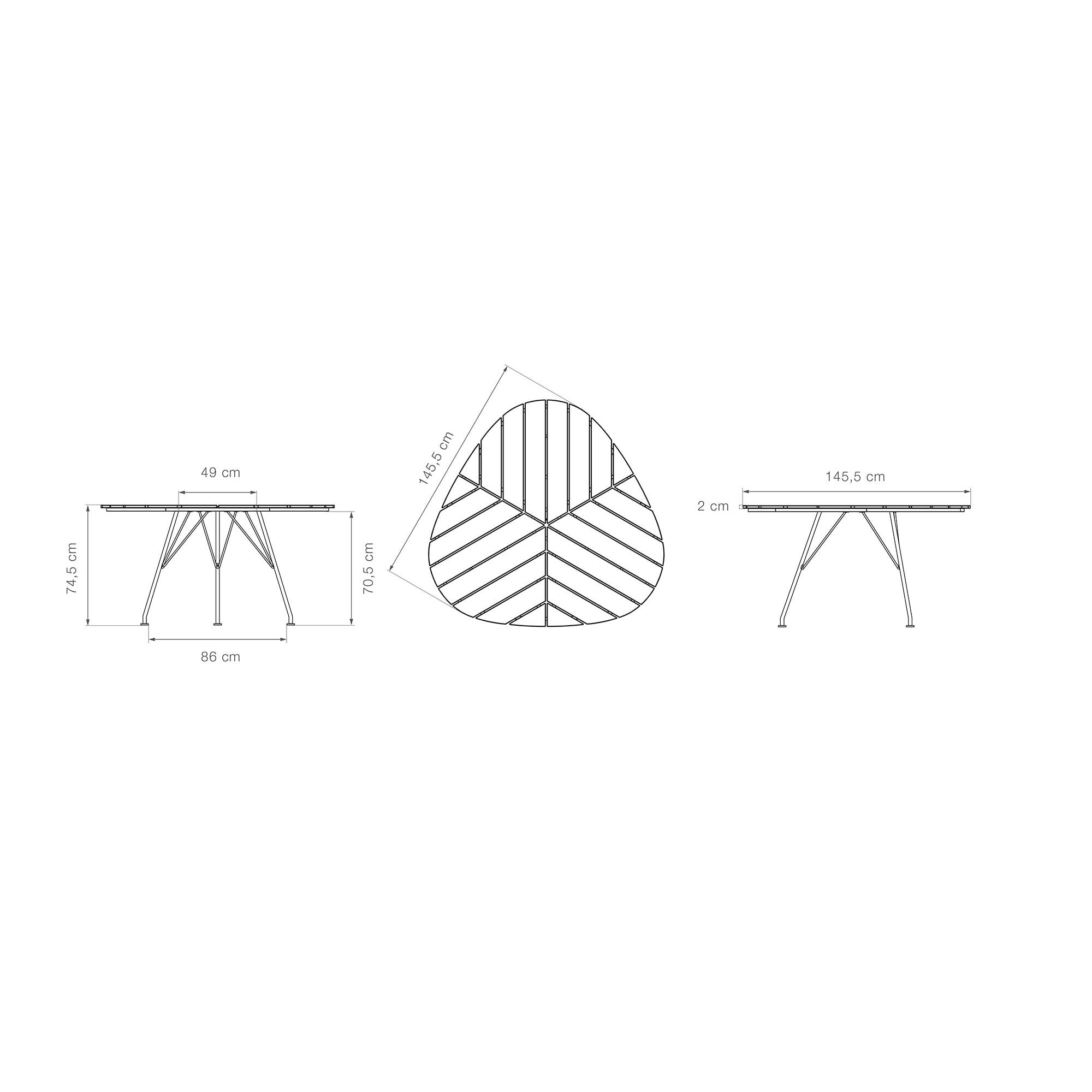 Leaf Outdoor Table Ø 146cm
