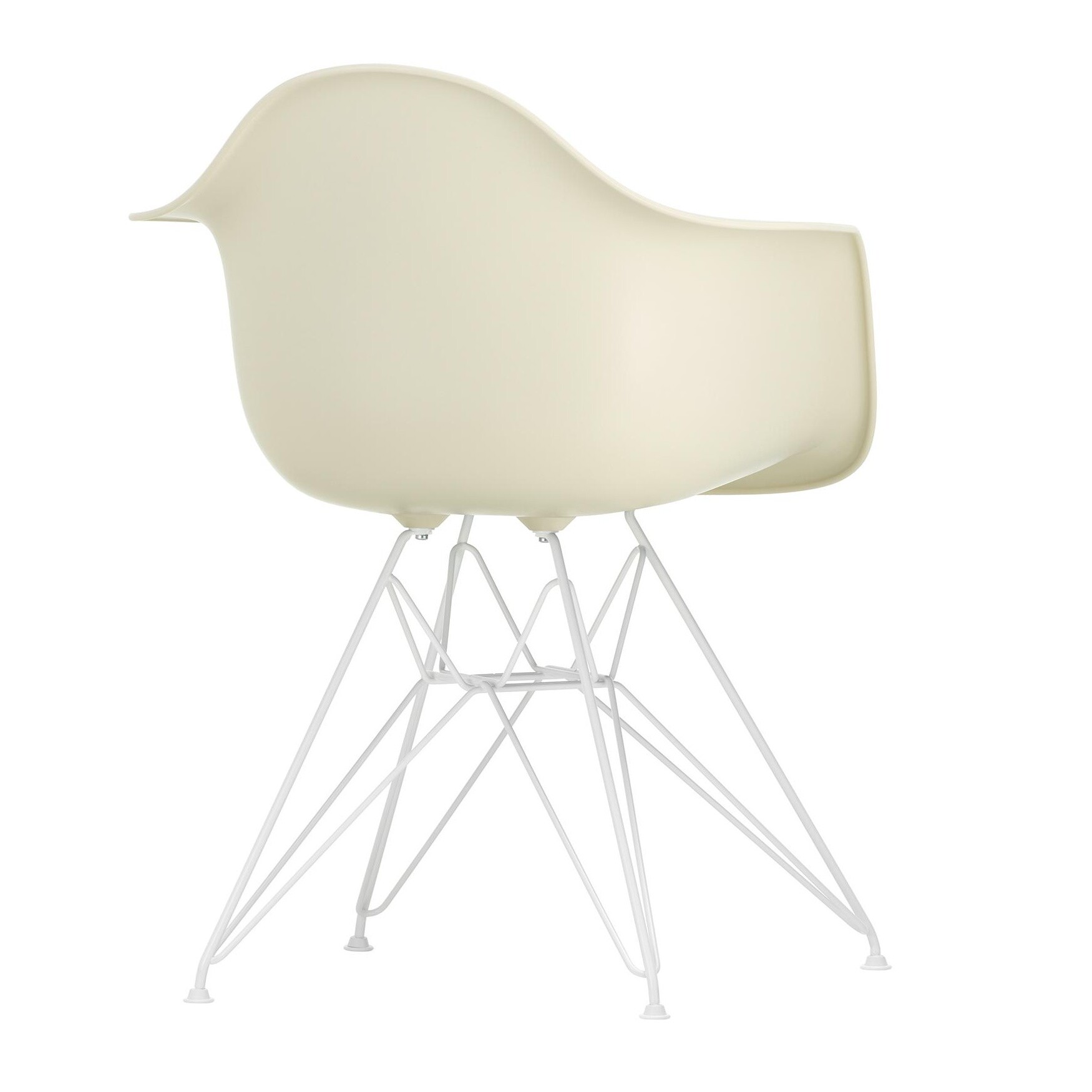 Eames Plastic Armchair DAR RE White Base