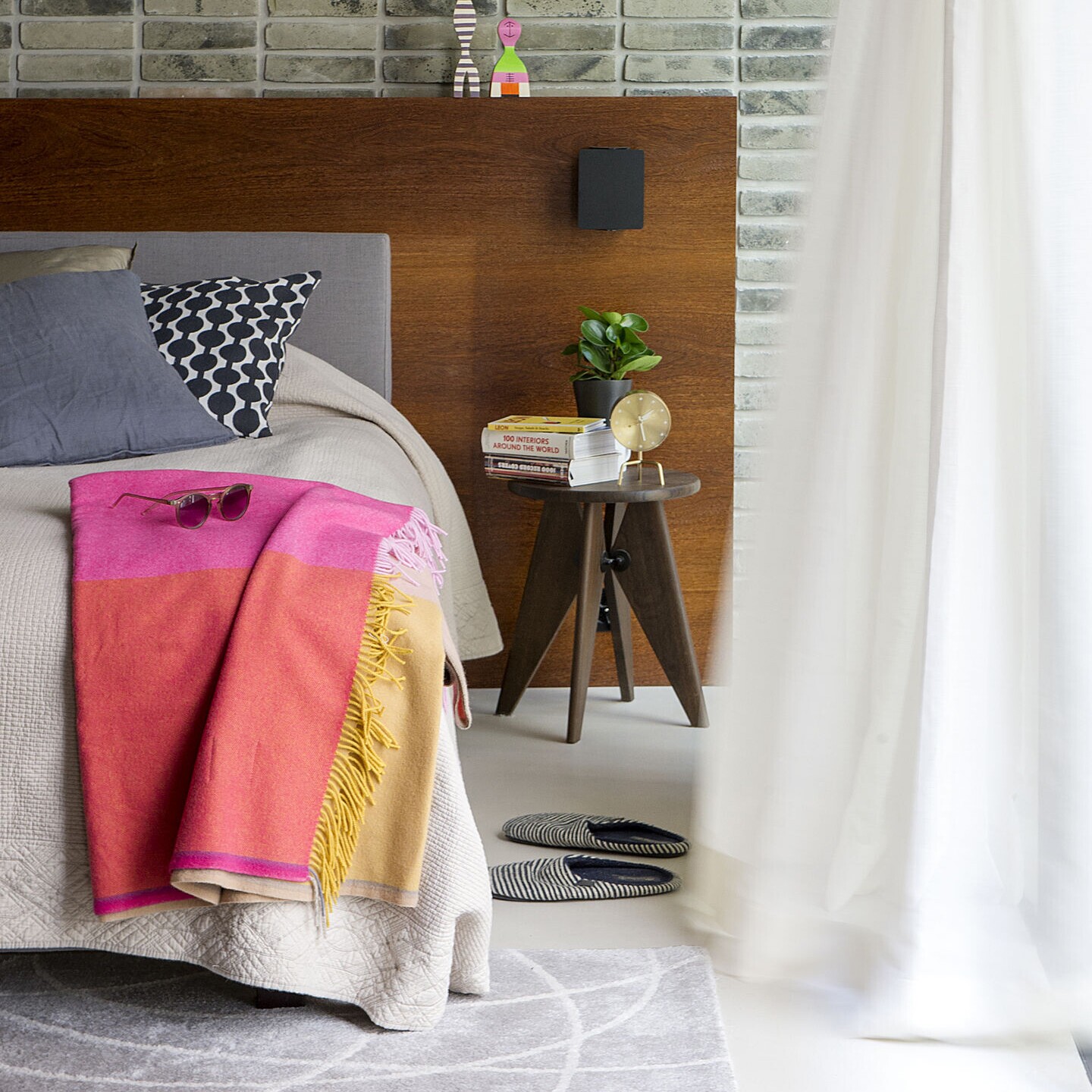 Colour Block Wool Blanket