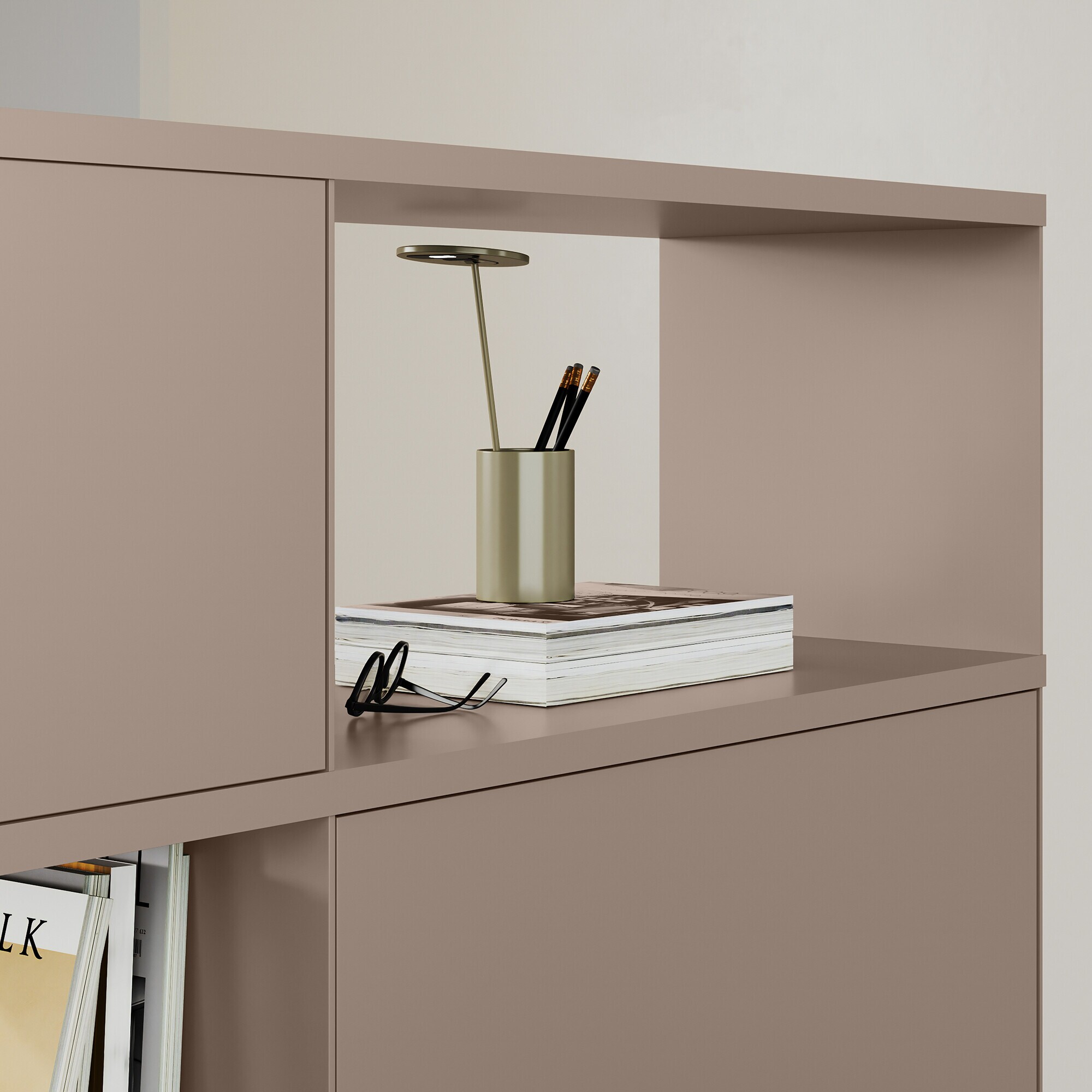 Flow Q Sideboard/Free-Standing Shelf with 3 Flap Doors 160x124x40cm