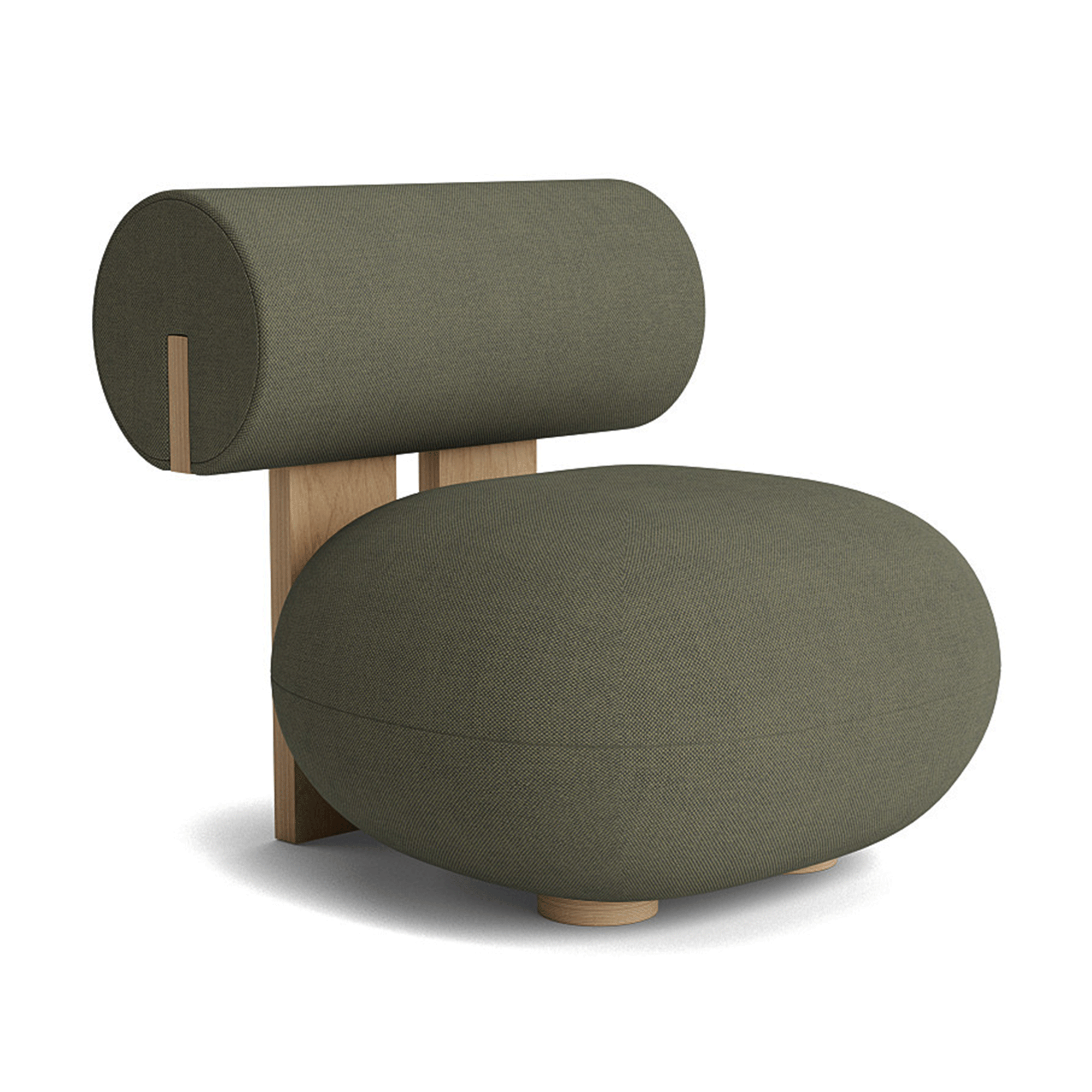 Hippo Lounge Chair Frame Natural Oak