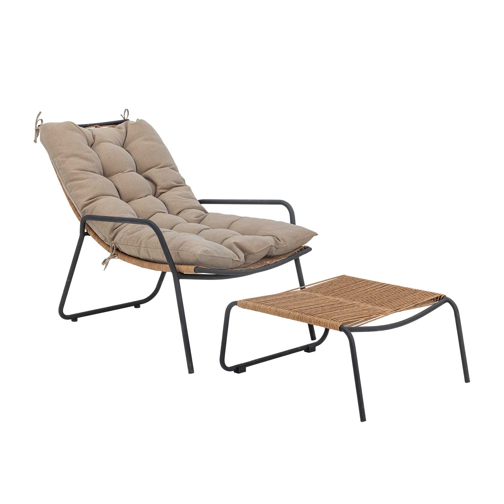 Boel Deck Chair with Stool