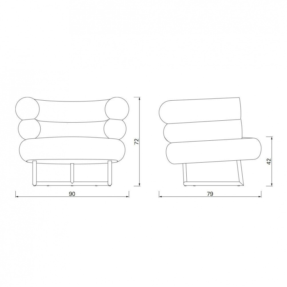 Bibendum Sessel Frame Black