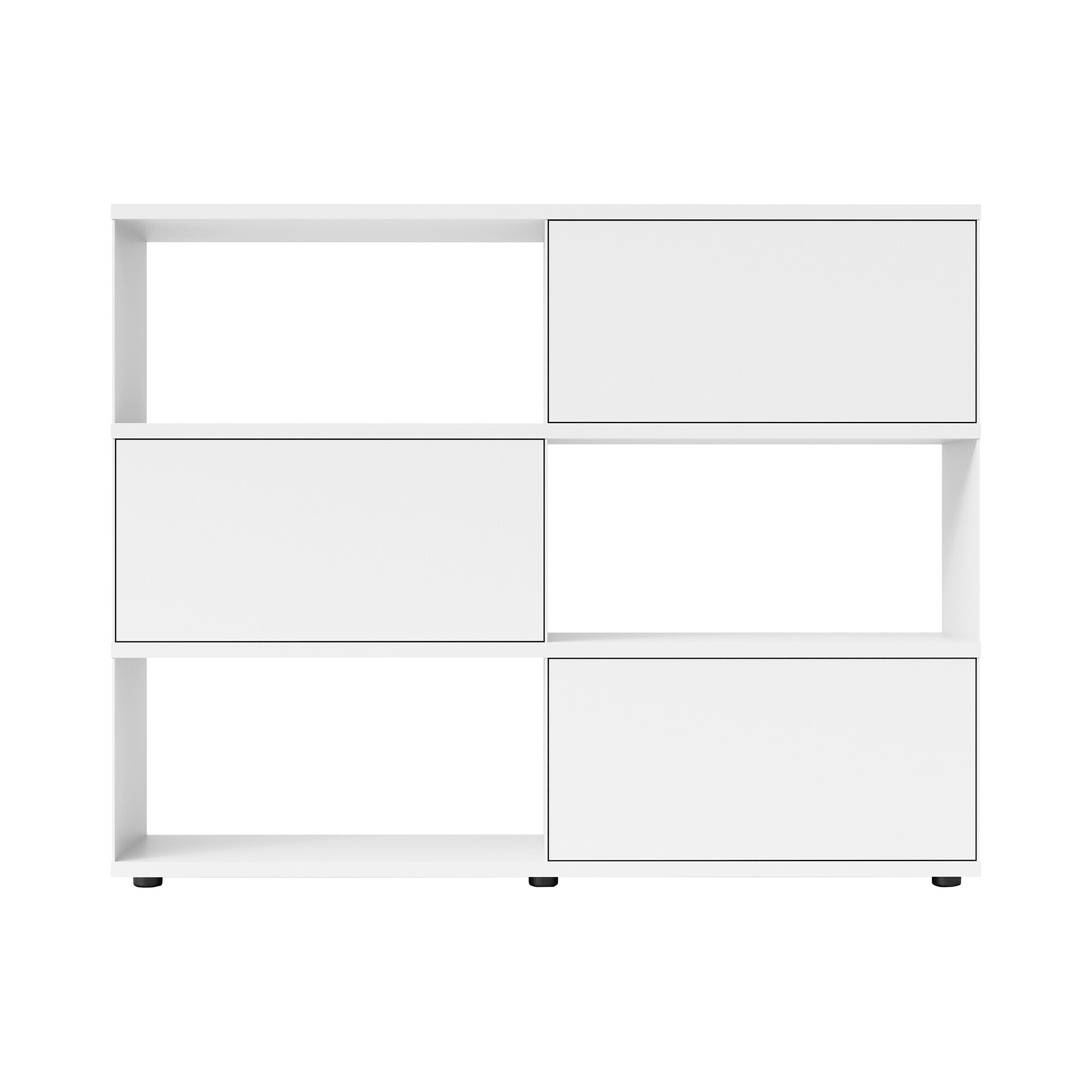Flow Q Sideboard/Free-Standing Shelf with 3 Flap Doors 160x124x40cm