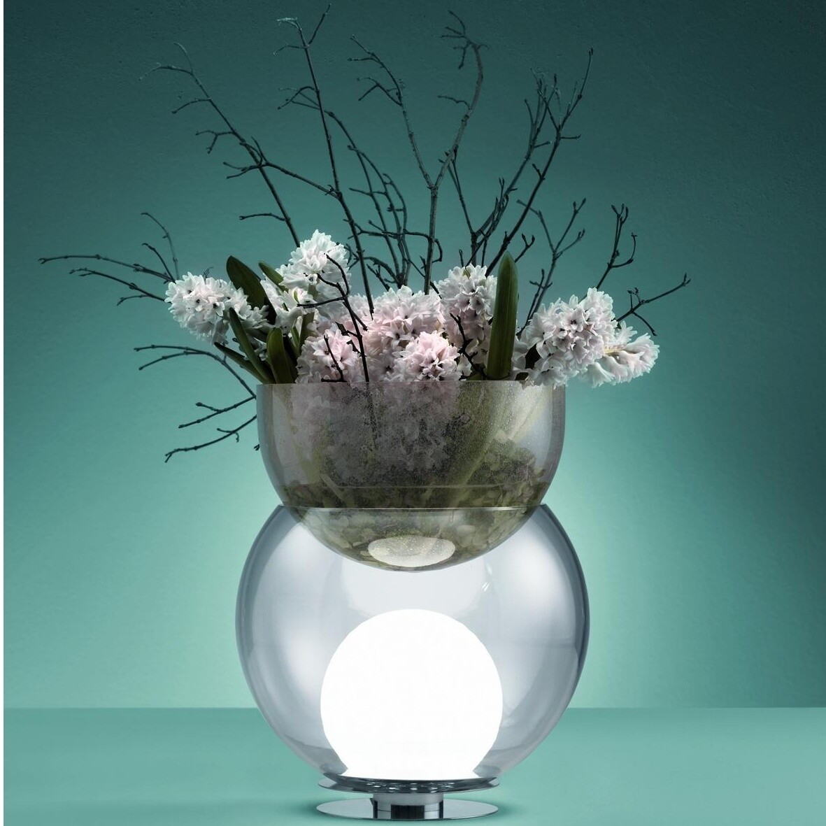 Giova Table Lamp with Flower Vase