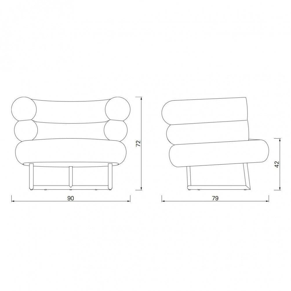 Bibendum Armchair Frame Chrome