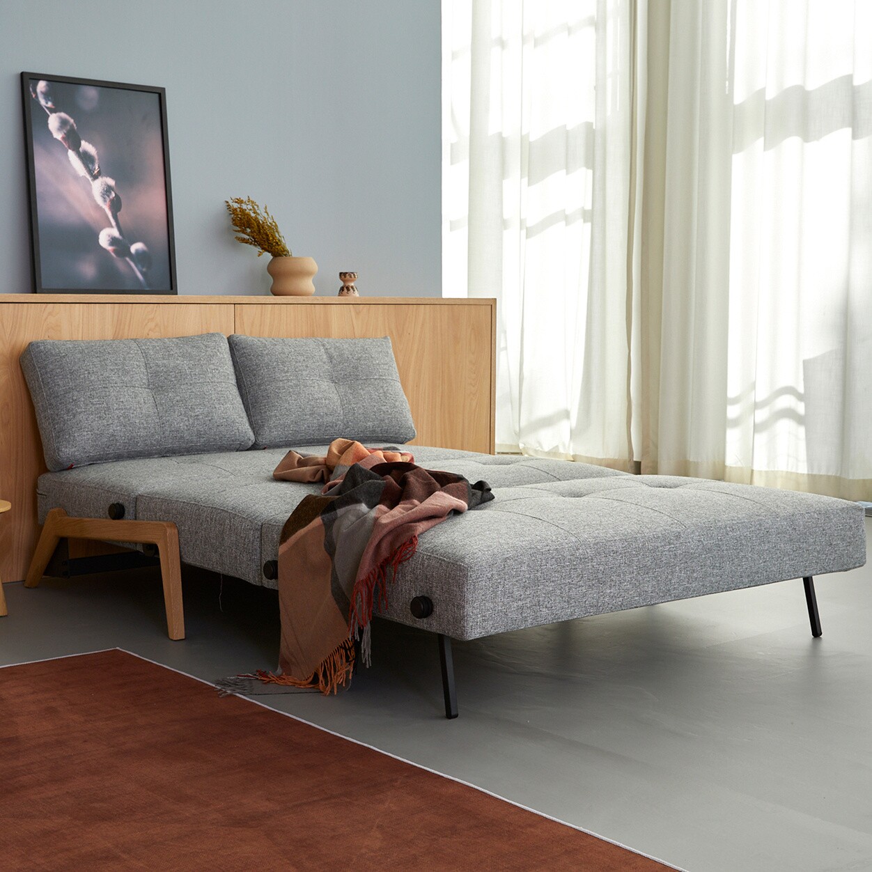 Cubed 140 Sofa Bed Oak 148x98cm