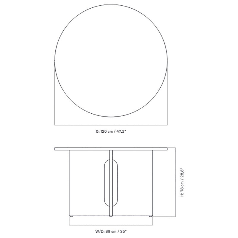 Androgyne Dining Table Ø 120cm marble
