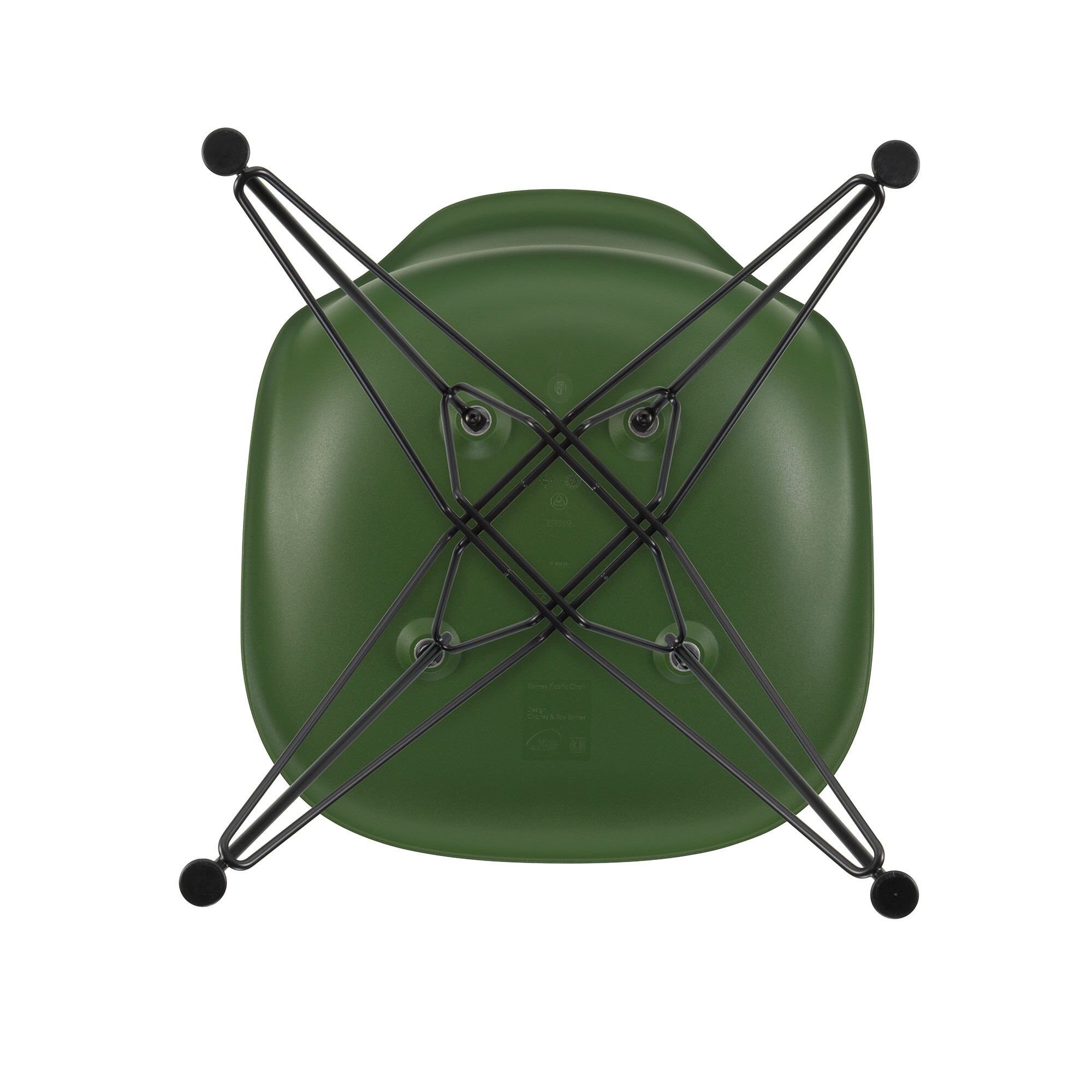 Eames Plastic Side Chair DSR RE Black Base