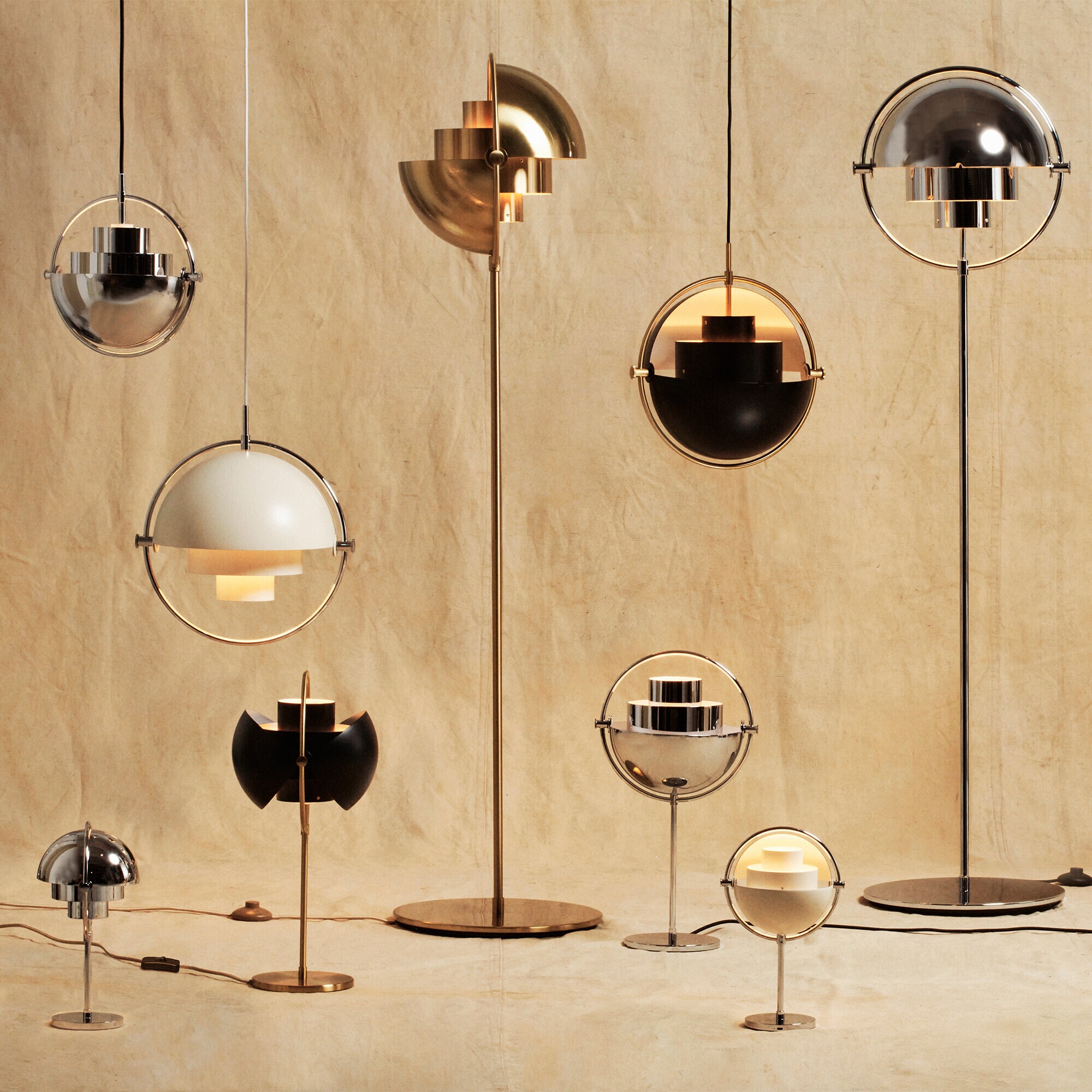 Multi-Lite Suspension Lamp Ø25.5cm Frame Chrome