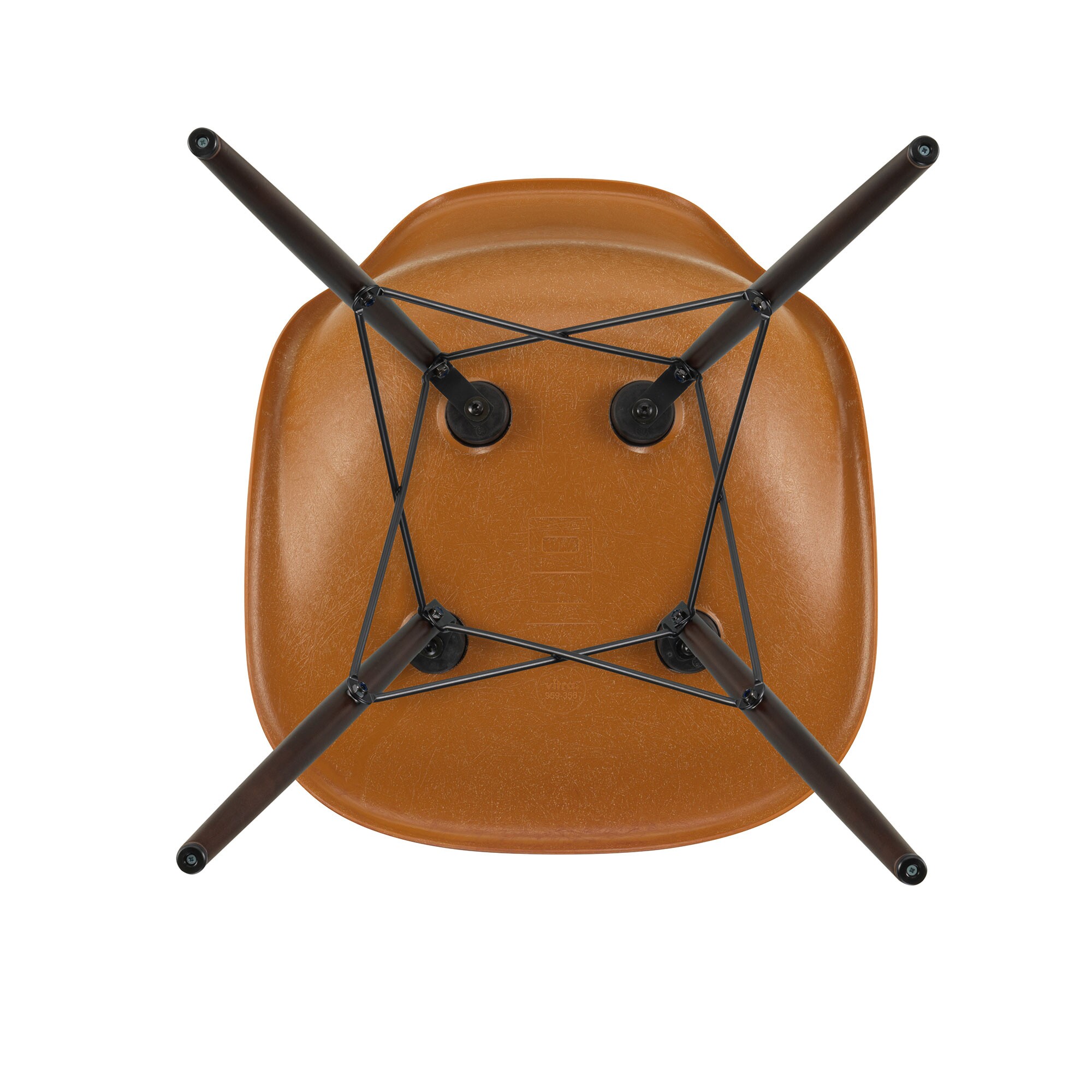 Eames Fiberglass Side Chair DSW Dark Maple