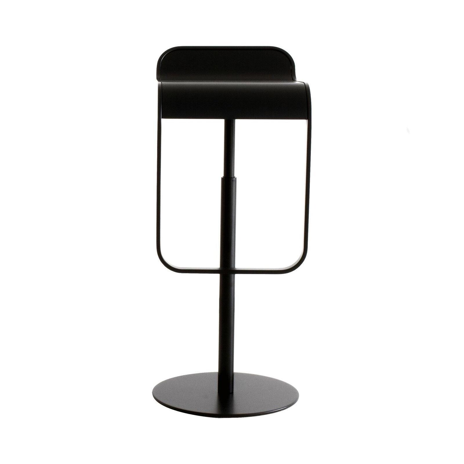 LEM S80 Bar Stool Frame Black Seat Leather