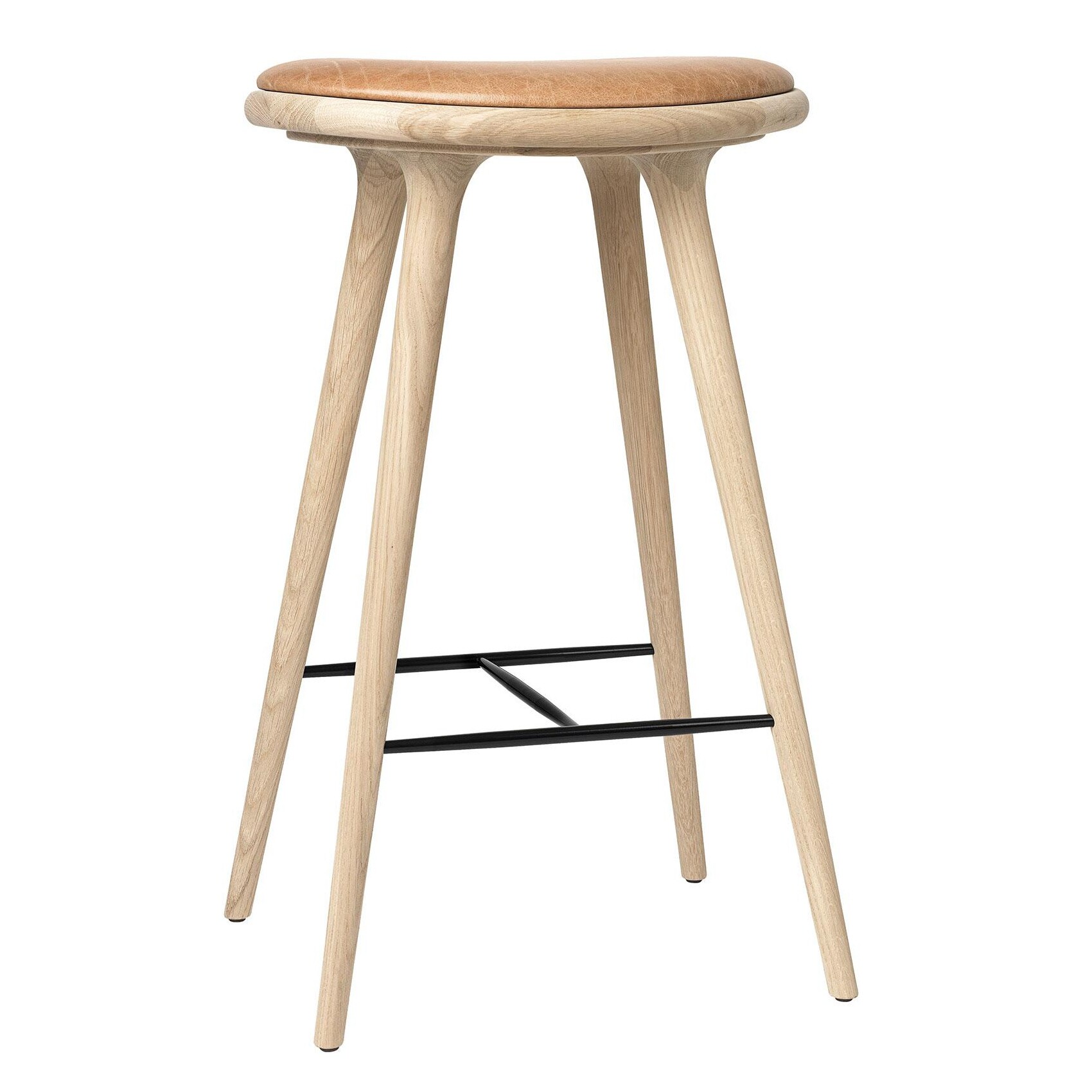 High Stool Oak Base H 74cm