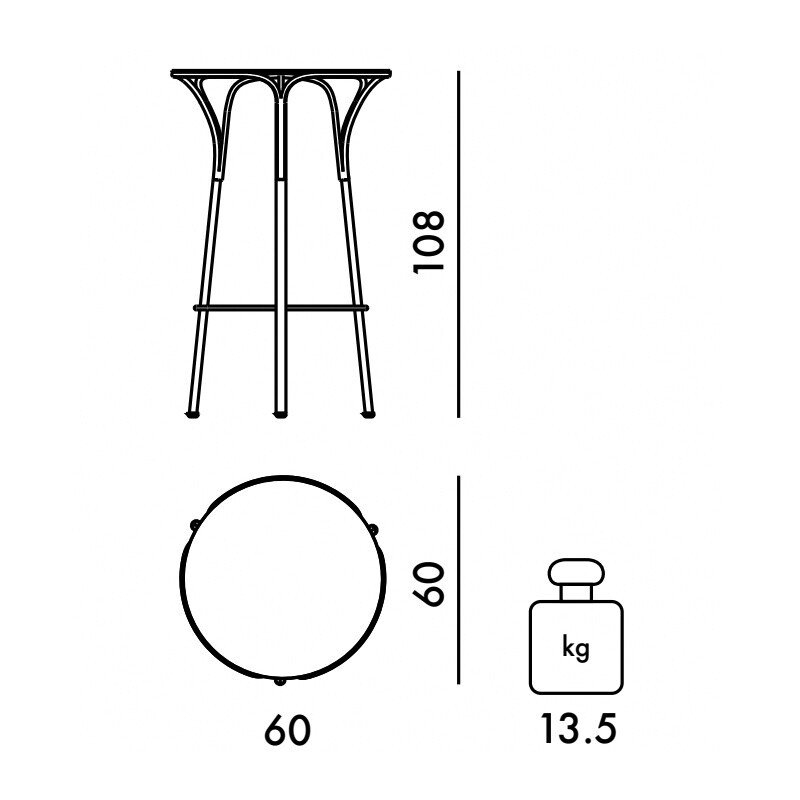 Hiray Outdoor High Table H 108cm