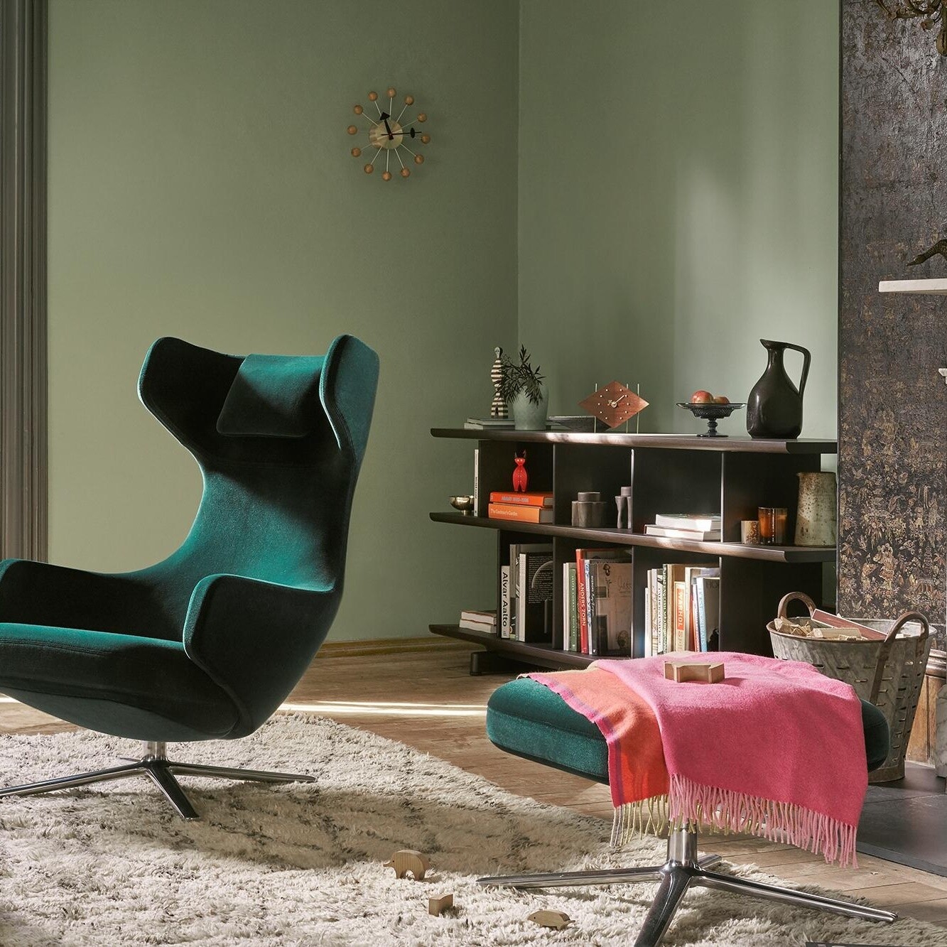 Colour Block Wool Blanket