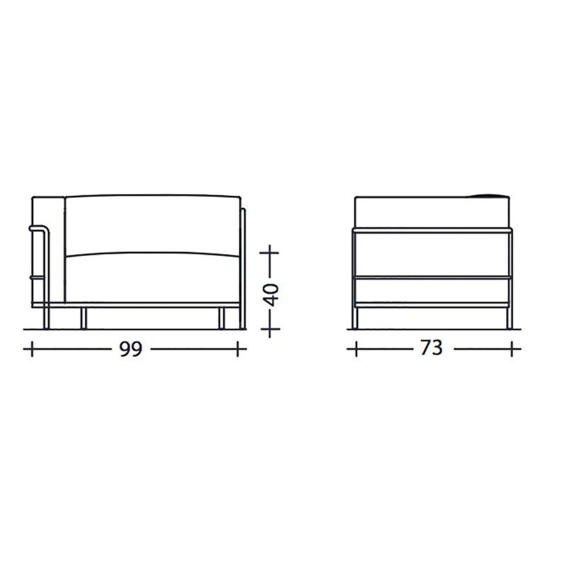 LC3 Fauteuil Grand Confort méridienne