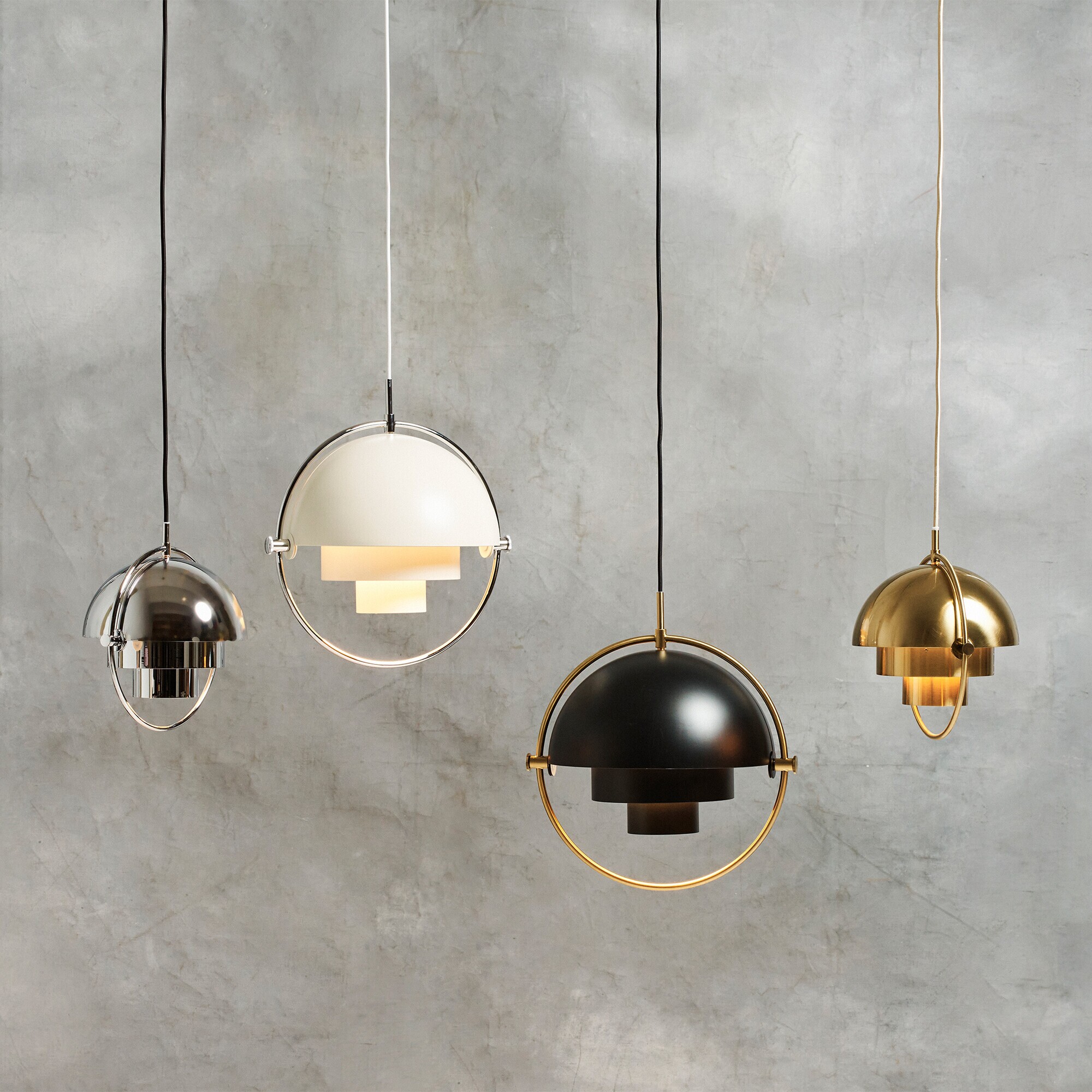 Multi-Lite Suspension Lamp Ø36cm Frame Brass