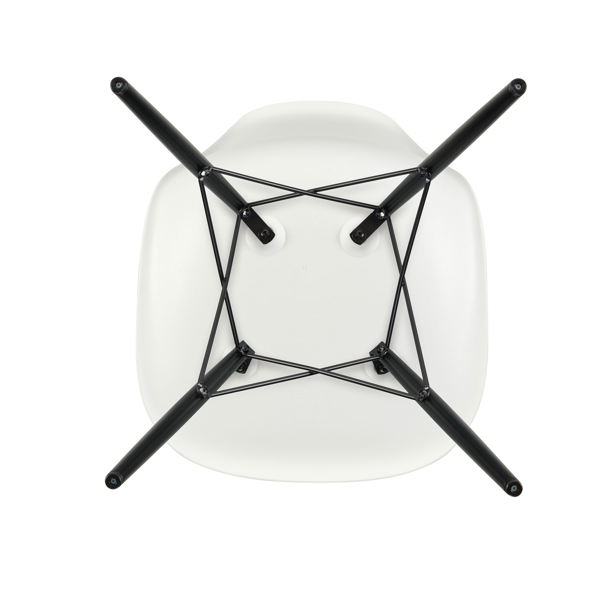 Eames Plastic Side Chair DSW Black Maple Base