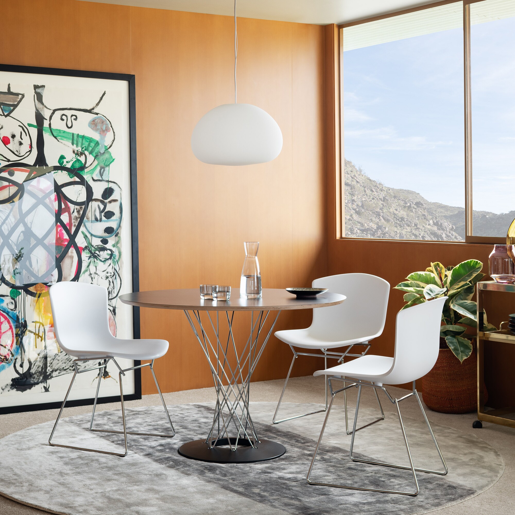 Bertoia Plastic Side Chair Frame Chromed