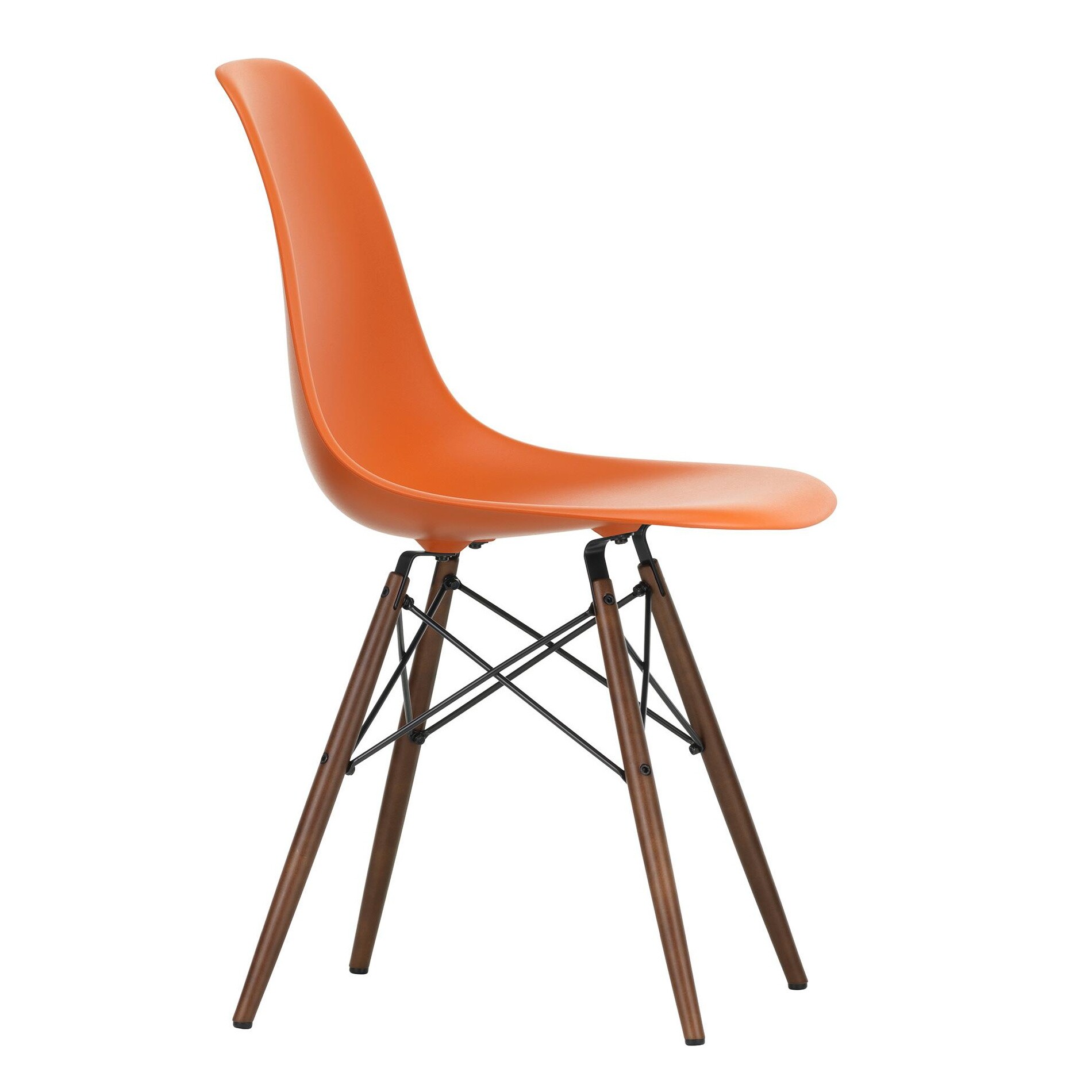 Eames Plastic Side Chair DSW RE Dark Maple Base