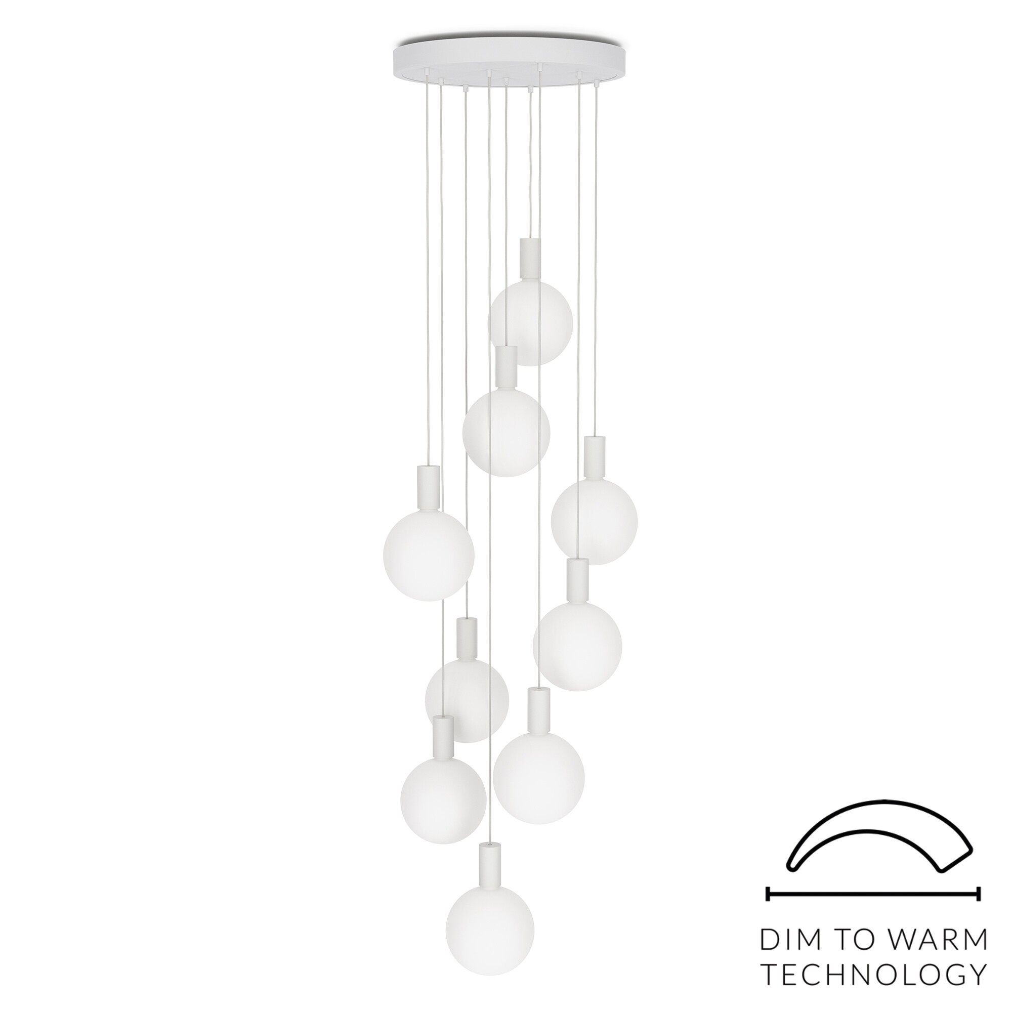 Alumina Nine Pendant with Sphere V Suspension Lamp