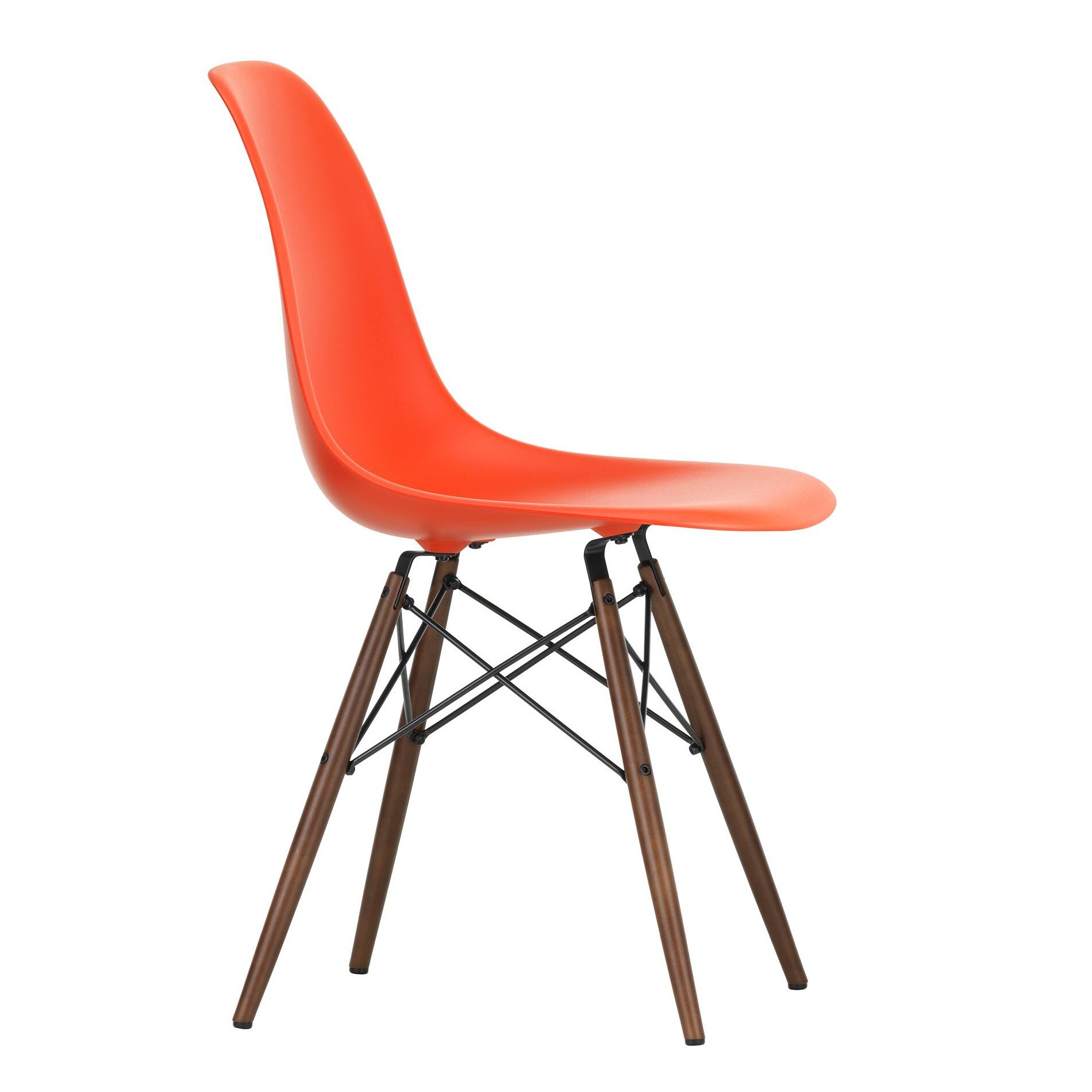 Eames Plastic Side Chair DSW RE Dark Maple Base
