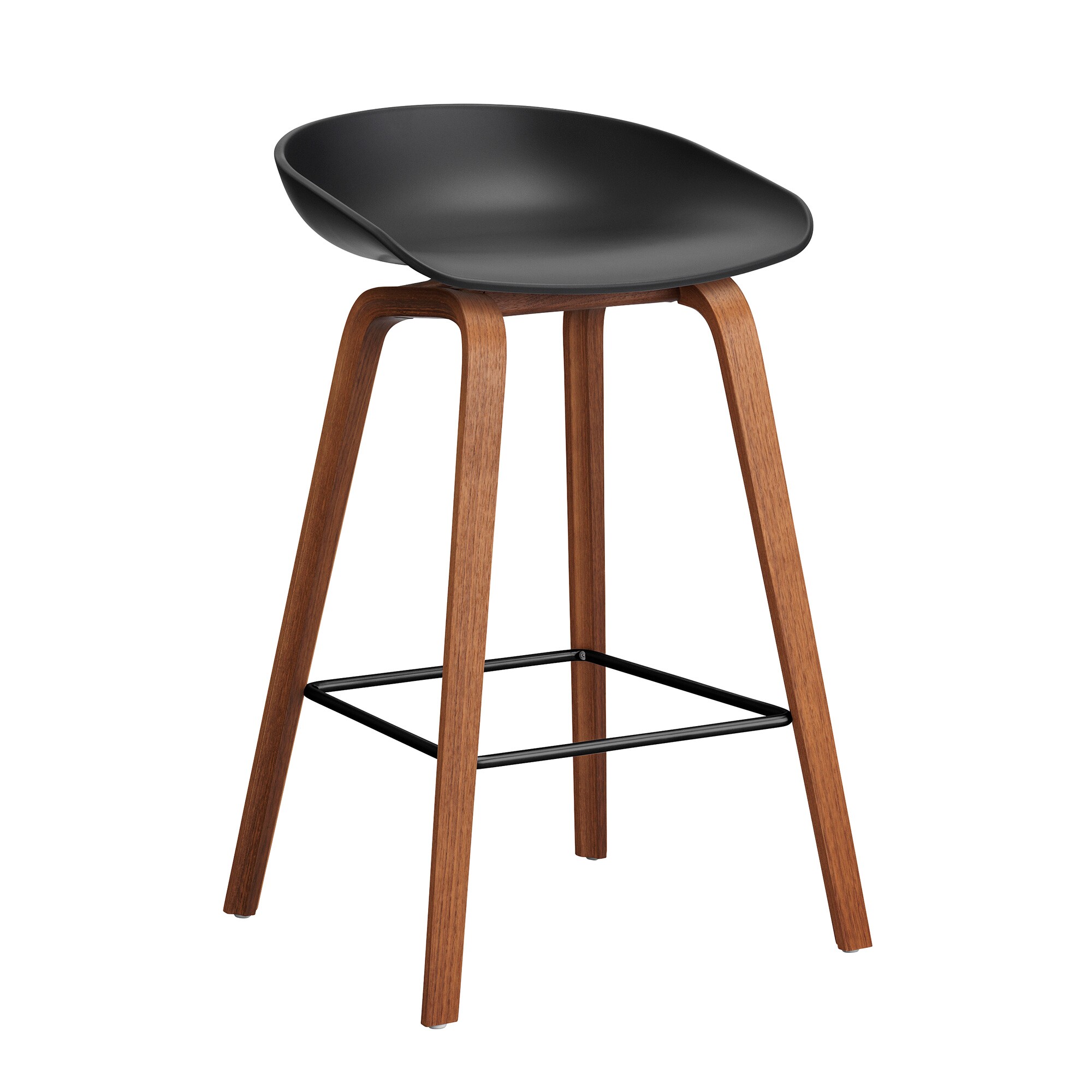 AAS 32 2.0 Bar Stool Low Lacquered Walnut