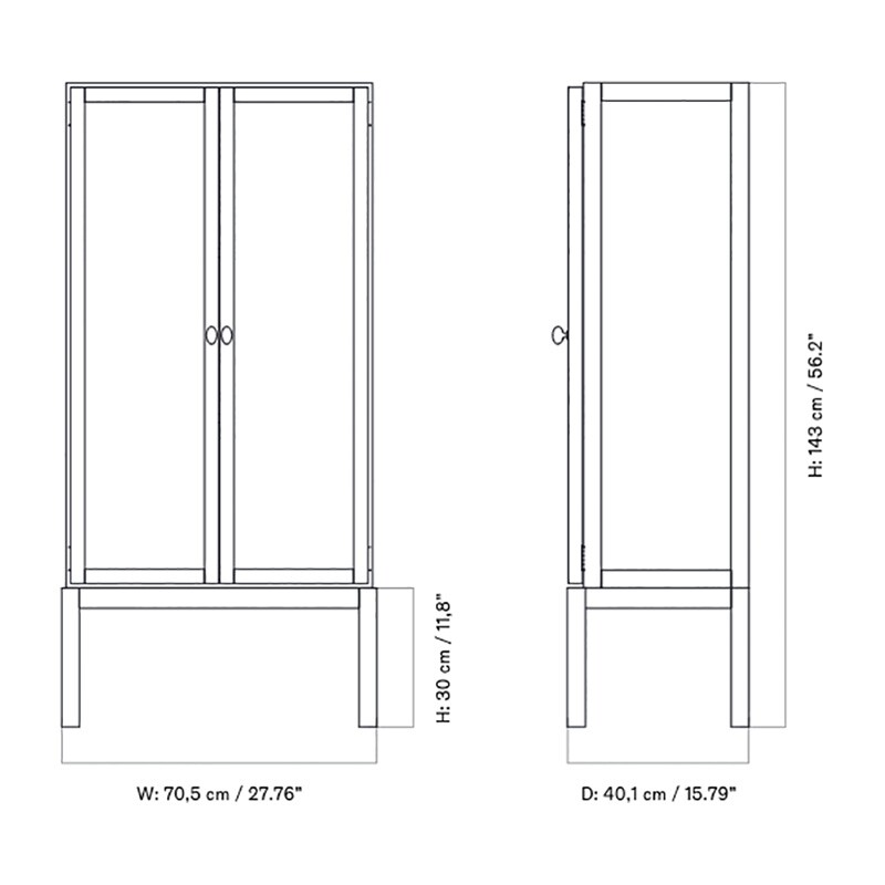 Curiosity Glass Cabinet H 143 cm