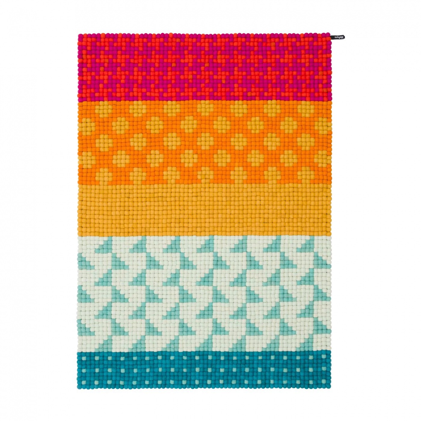 Kerala Felt Ball Rug rectangular