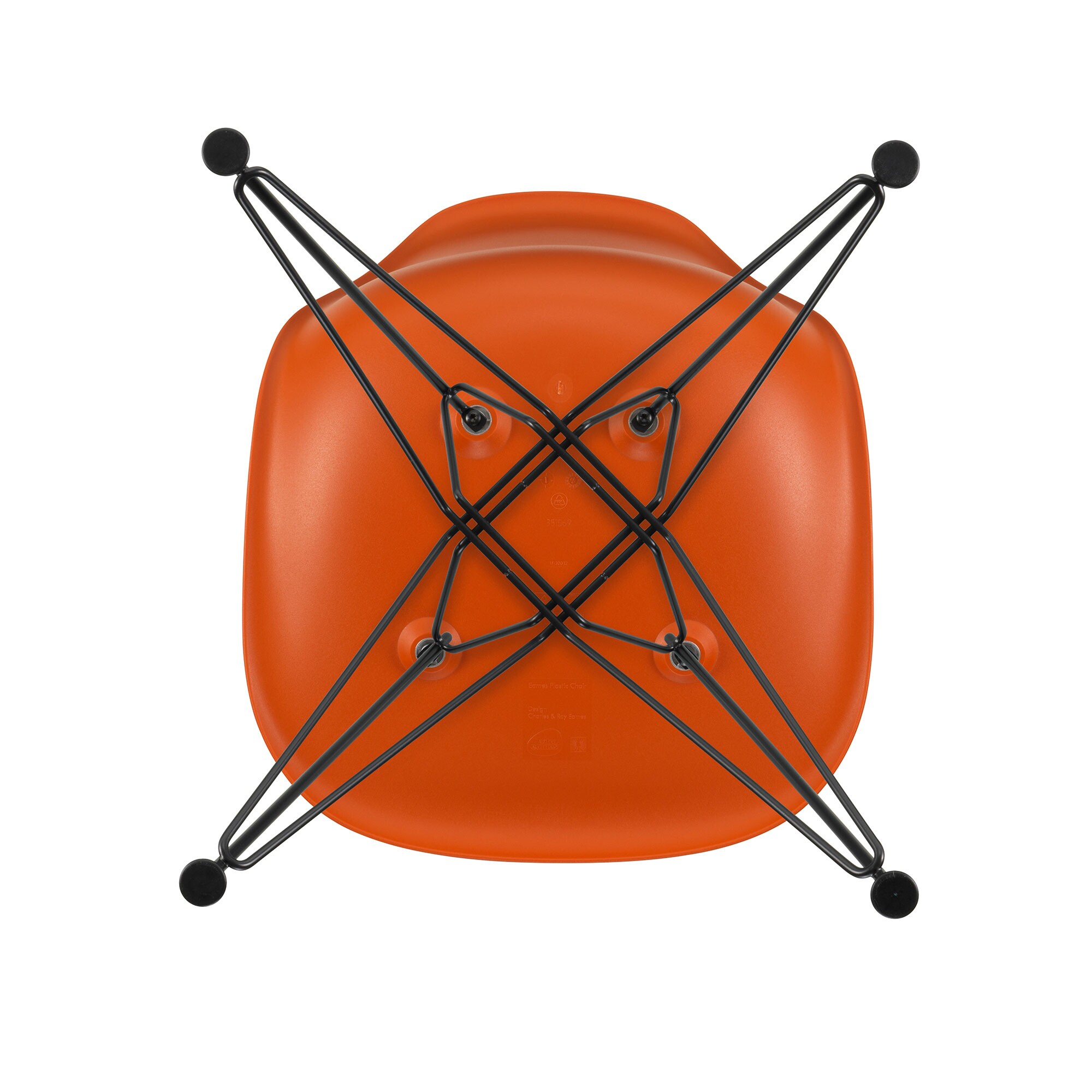 Eames Plastic Side Chair DSR RE Black Base
