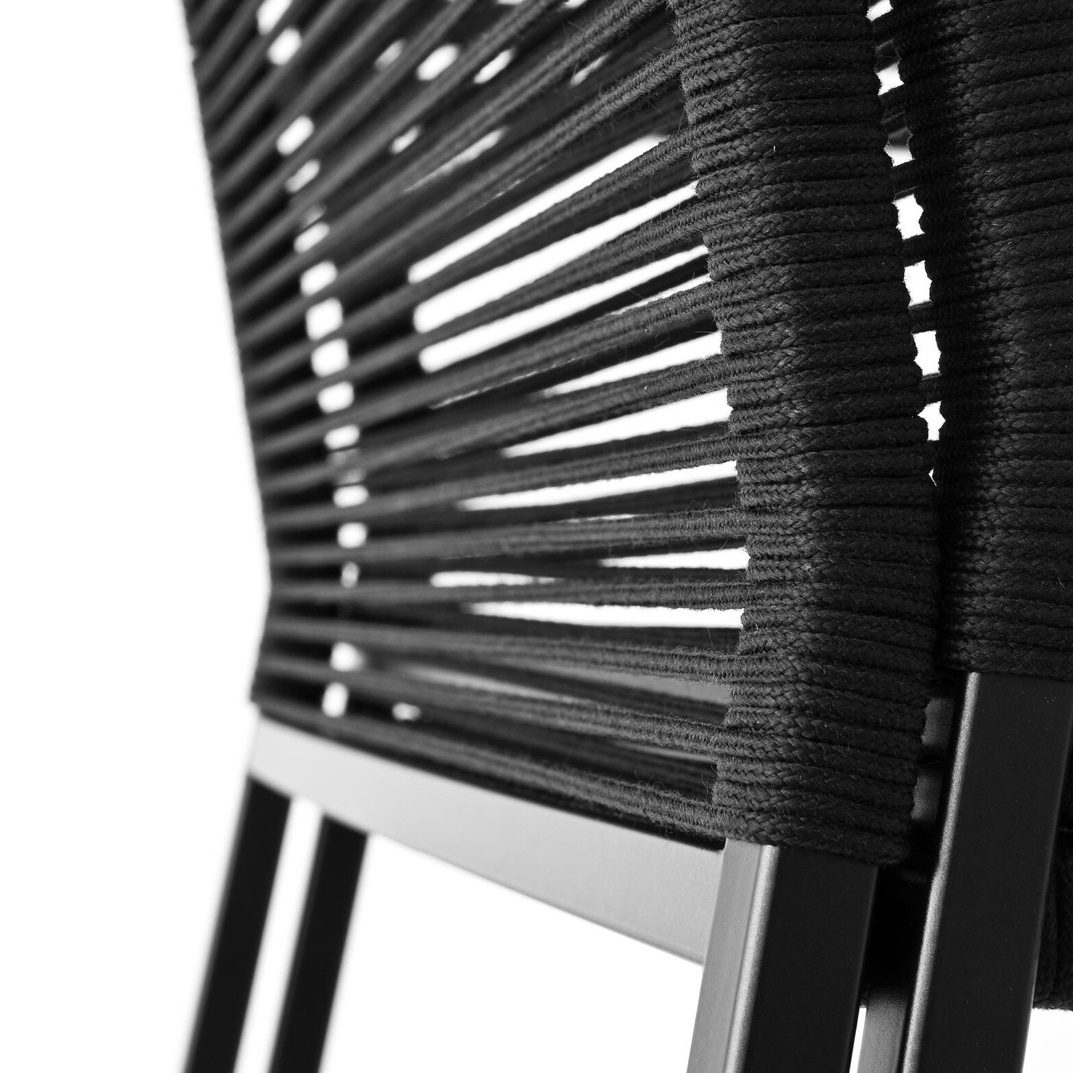 Aria S42 Garden Chair Frame Black Stackable