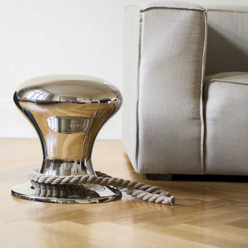 Hamburger Stool with Sail Rope