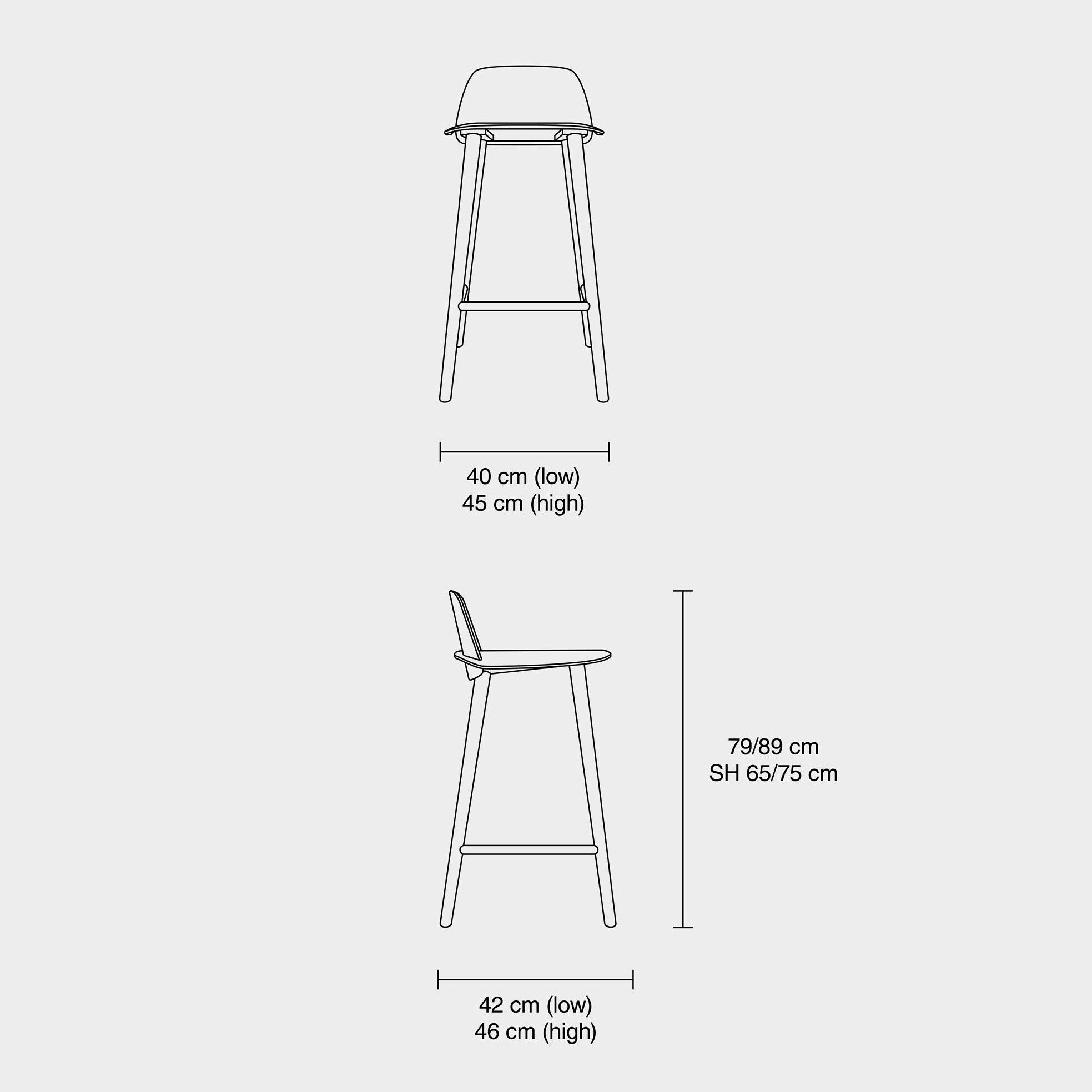 Muuto Nerd Bar Stool 65