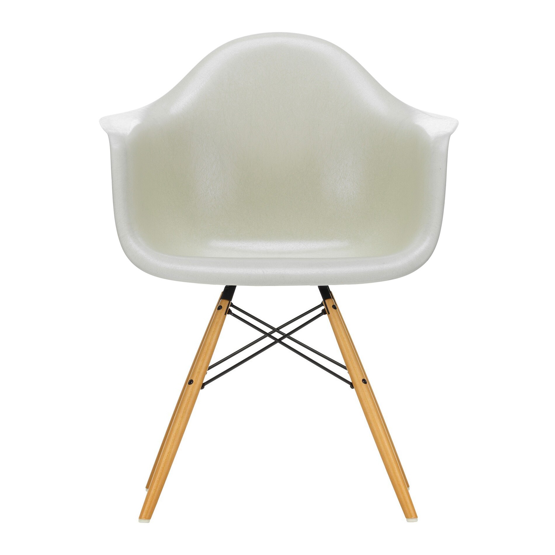 Eames Fiberglass Armchair DAW Golden Maple Base