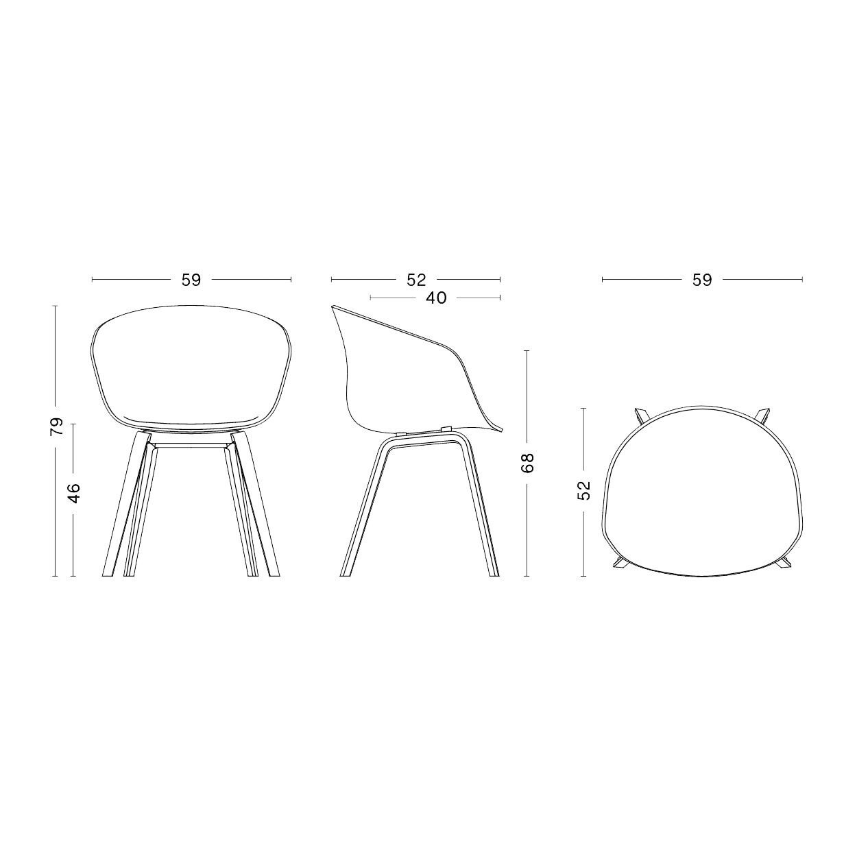 About a Chair AAC 22 2.0 Armchair Black Lacquered Oak