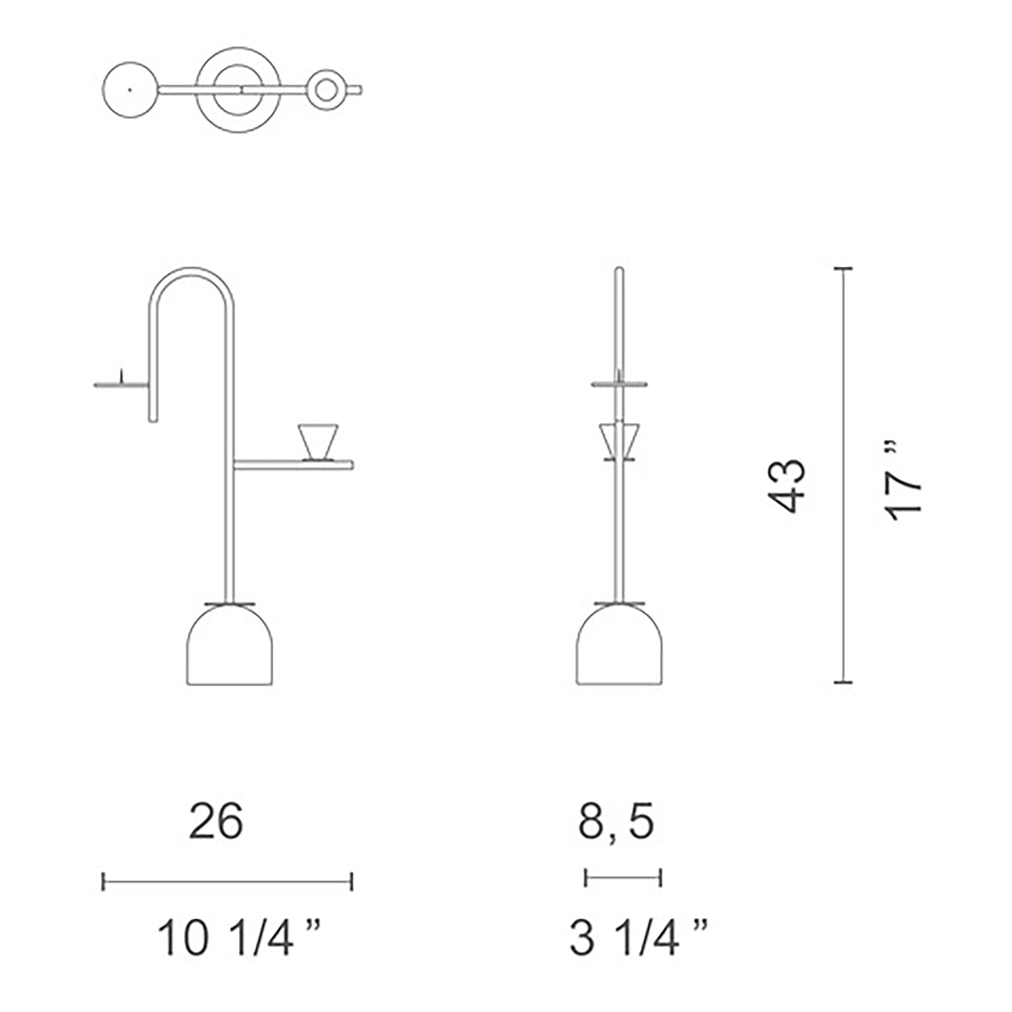 Blue Candle Holder H 43cm