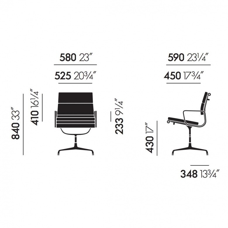 EA 208 Soft Pad Eames Alu Chair Office Chair