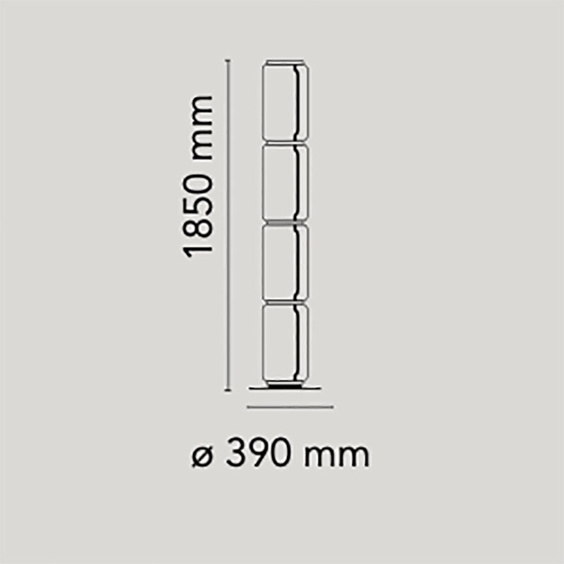 Noctambule Low Cylinders Small Base LED Floor Lamp