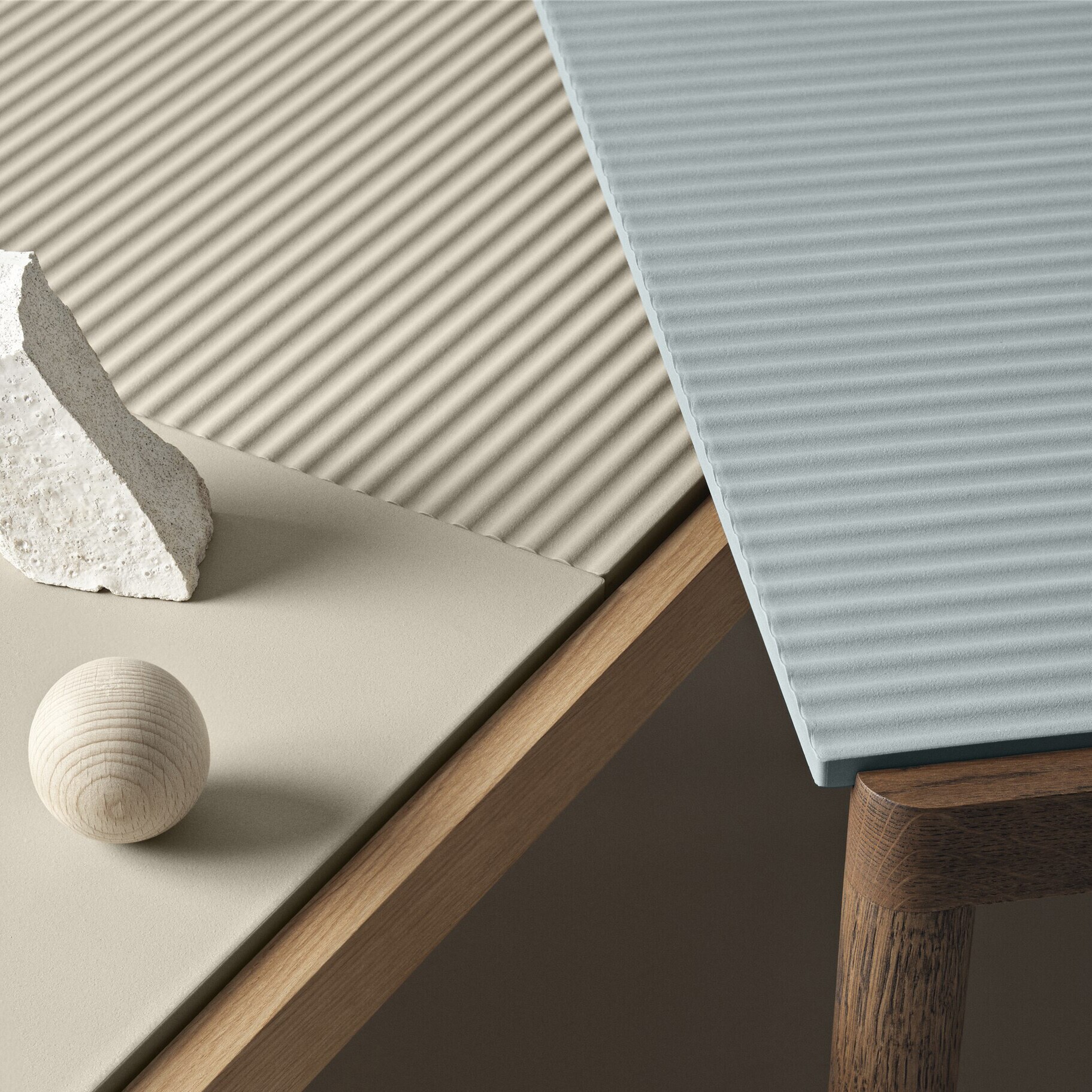 Couple Coffee Table 40x84x40 cm Wavy