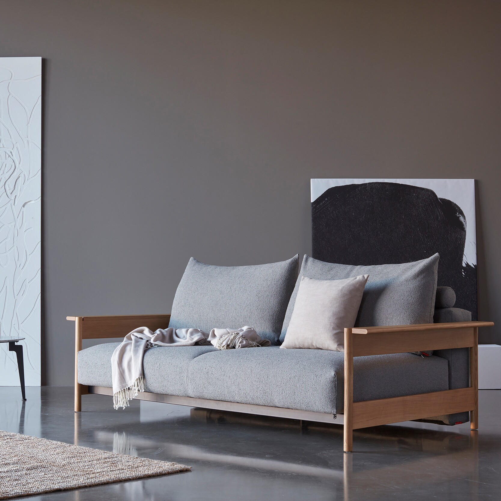 Malloy Wood Sofa Bed 230x118cm