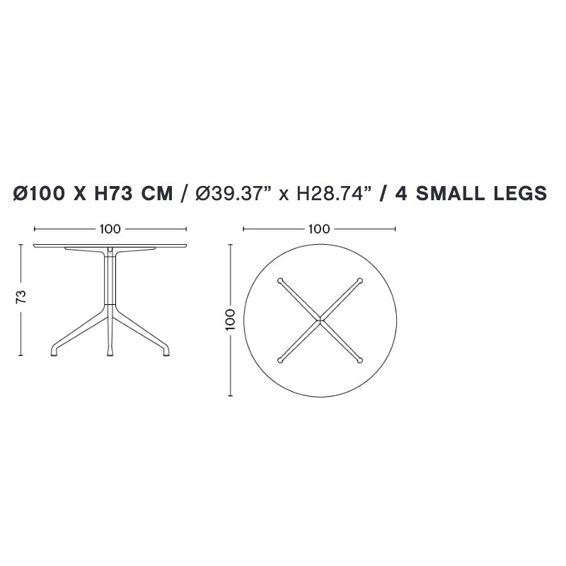 About a Table AAT20 Linoleum Table Top Ø100cm