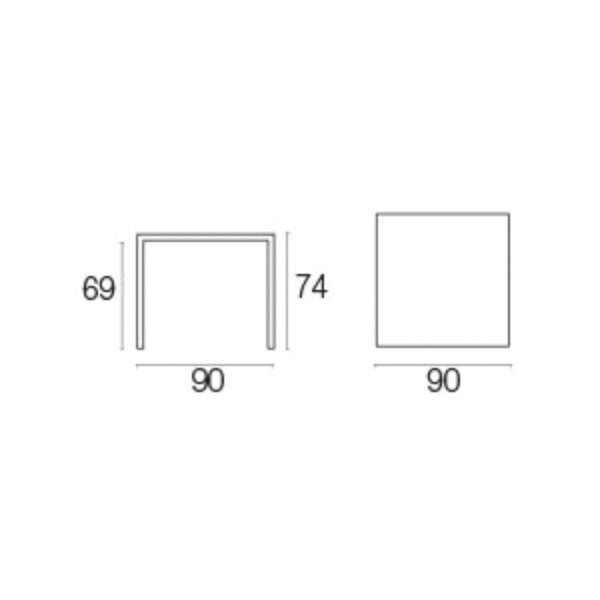 Nova Garden Table 90x90cm