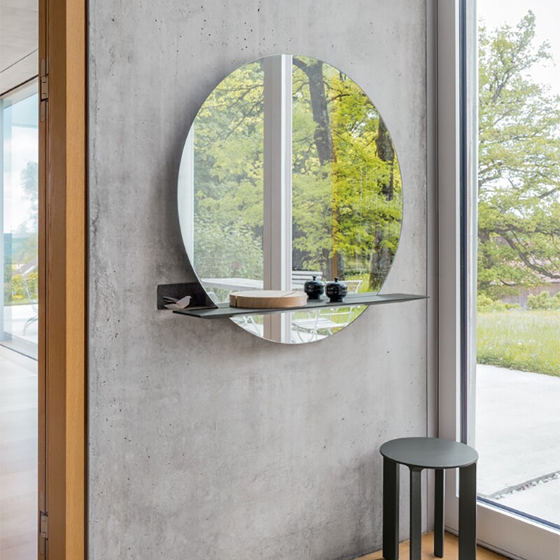 Cut Storage Board with Mirror Ø 75cm