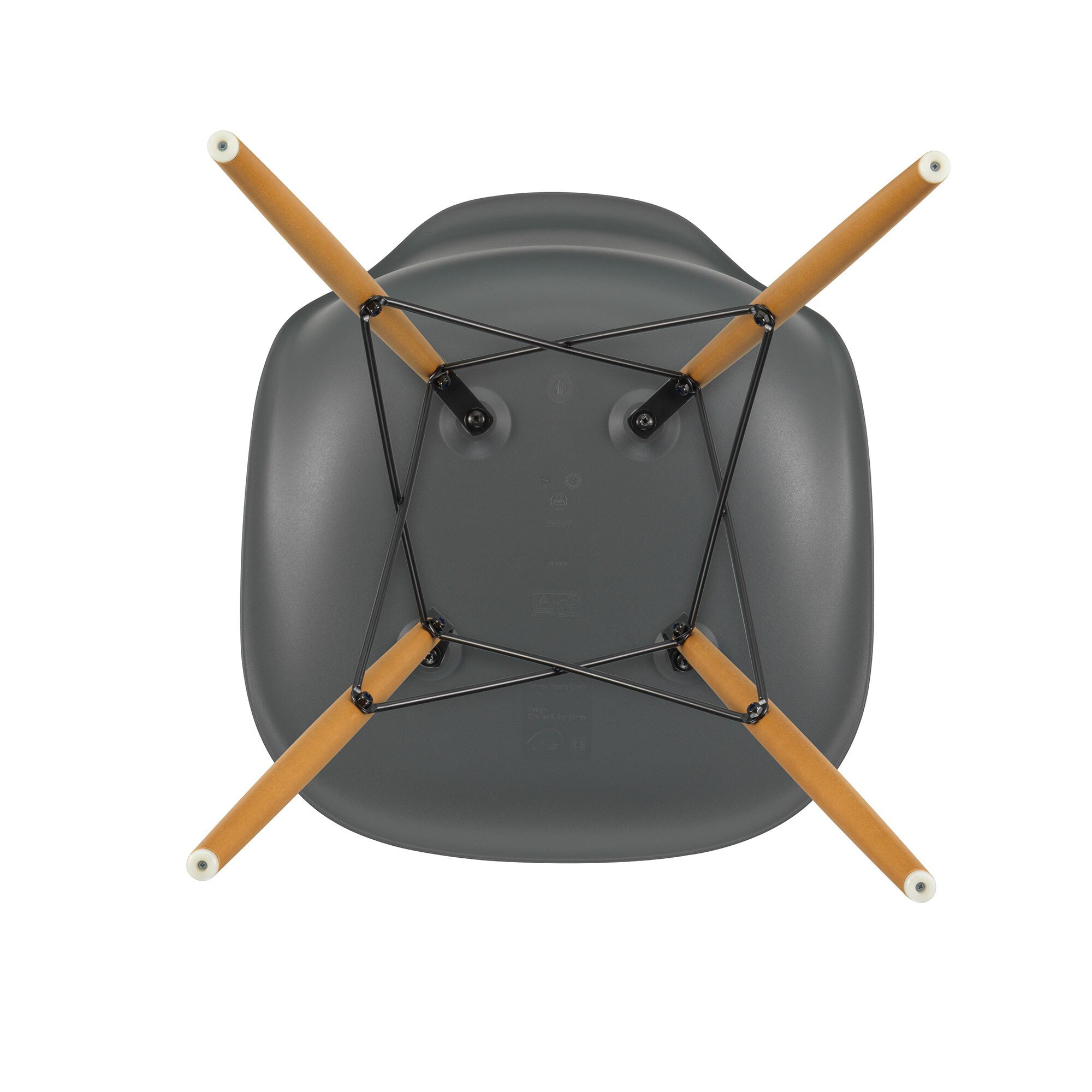 Eames Plastic Side Chair DSW RE Golden Maple