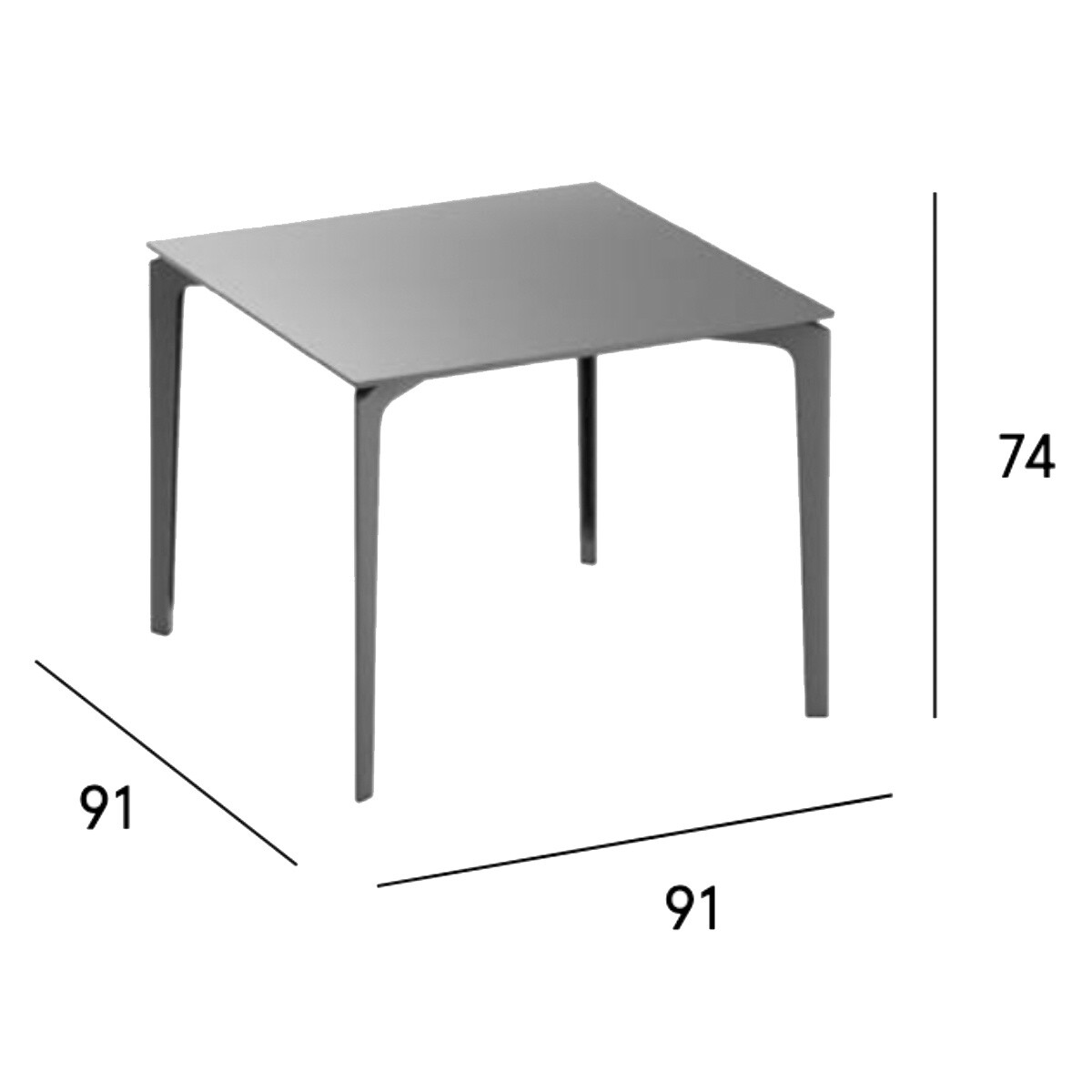 AllSize Garden Table 90x90cm