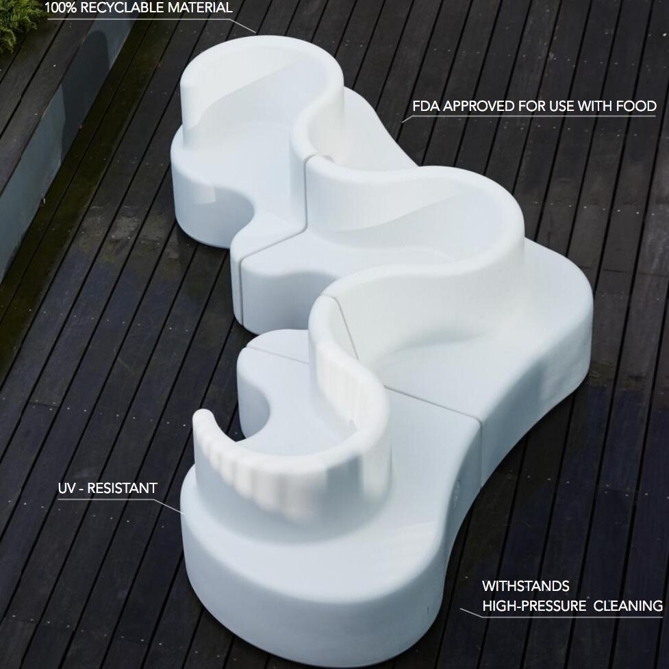 Cloverleaf In/Outdoor Sofa 371x158x80cm